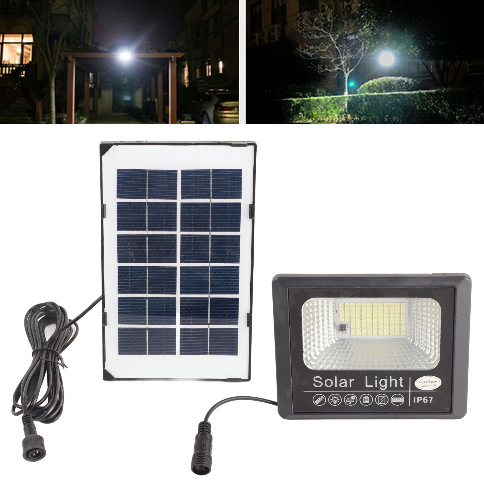 30W 100LED Solar Street Lamp Remote Control Light Control Timing Floodlight view 11