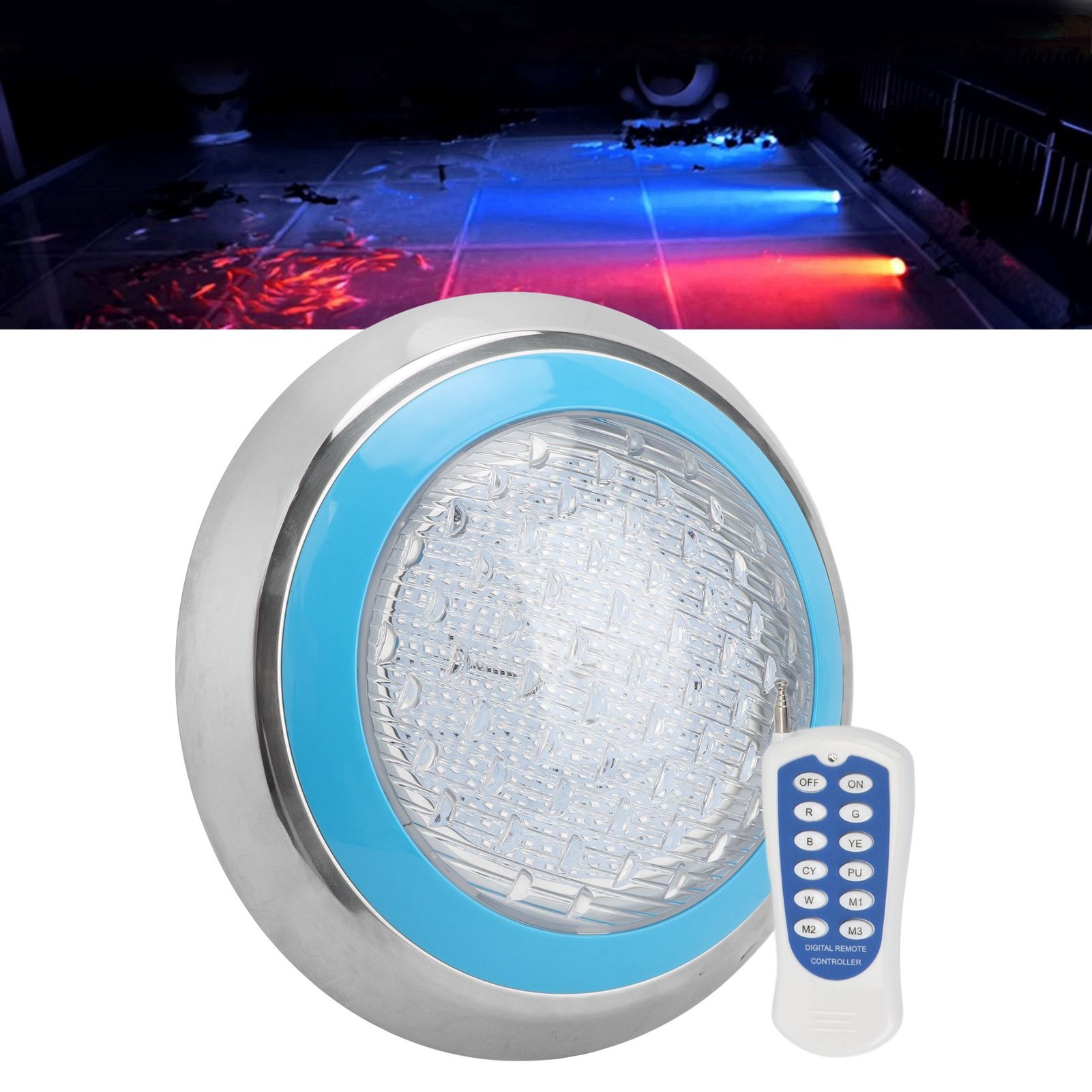 LED Underwater Swimming Pool Light 45W RGB Color Stainless Steel Pool Lamp view 11