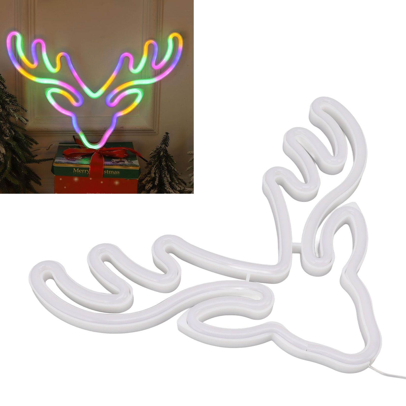 Neon Light LED Sign USB Battery Powered Christmas Holiday Bedroom Wall Decor view 11