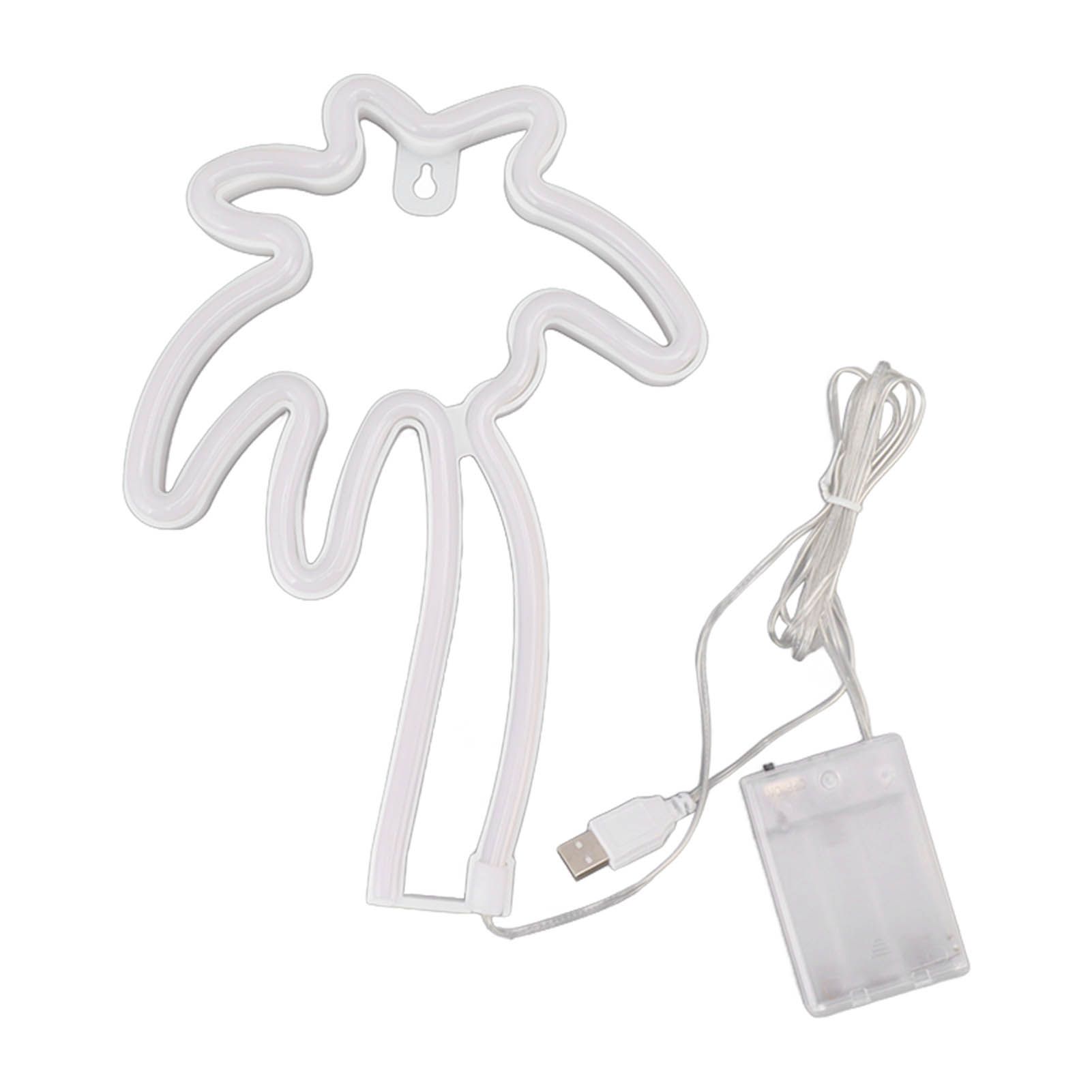 LED Neon Lamp Coconut Tree Wall Decorative Lamp USB Powered Night Light for