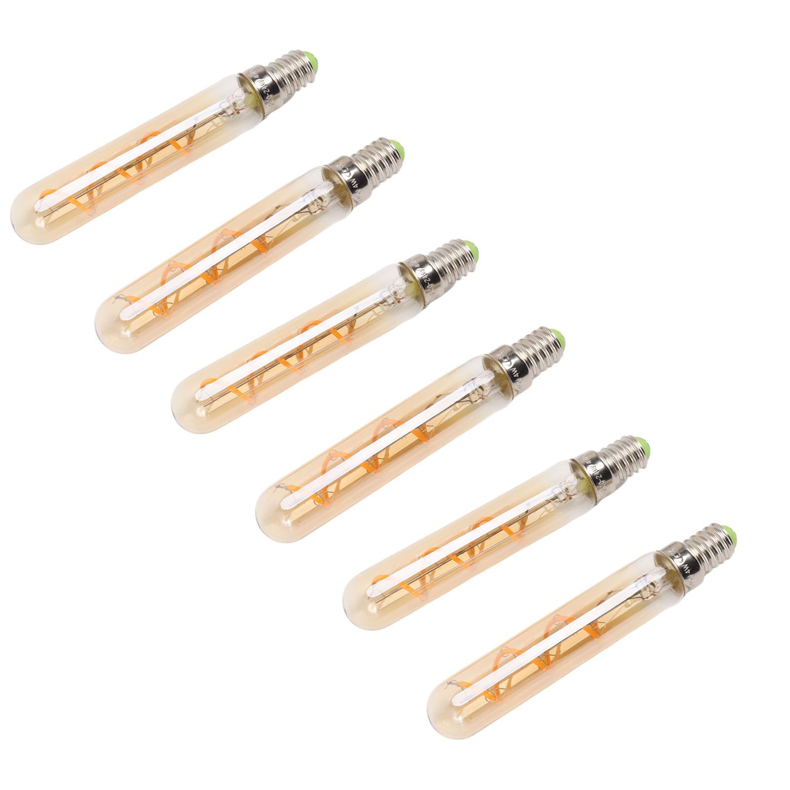 2 PCS E14 LED Light Bulb 3w Golden Tubular Bulb for Pendant Wall Scones Tube view 2