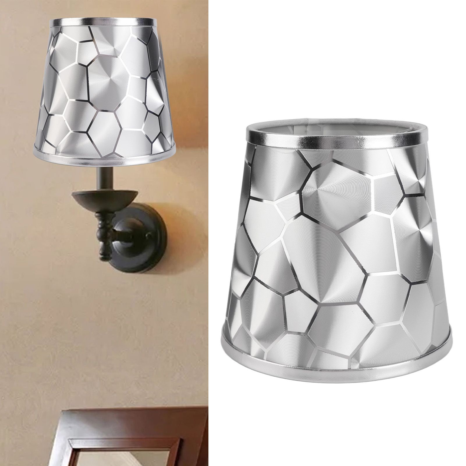 2Pcs Dustproo E14 Bulb Lamp Holder Lampshade Modern Simple Style Table Lamp Shade view 10