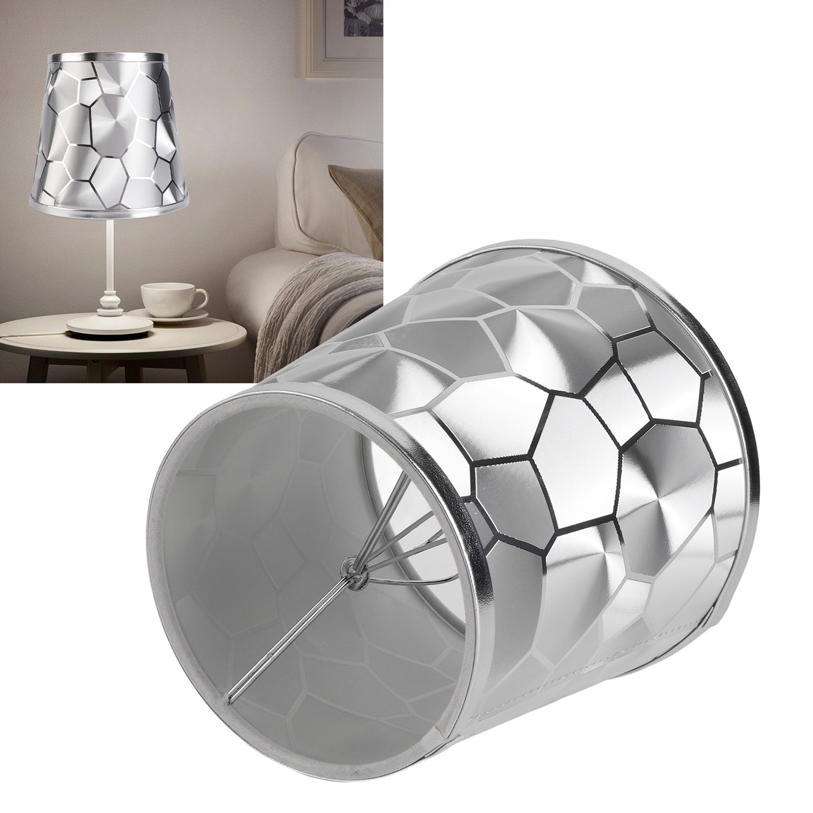 2Pcs Dustproo E14 Bulb Lamp Holder Lampshade Modern Simple Style Table Lamp Shade view 11
