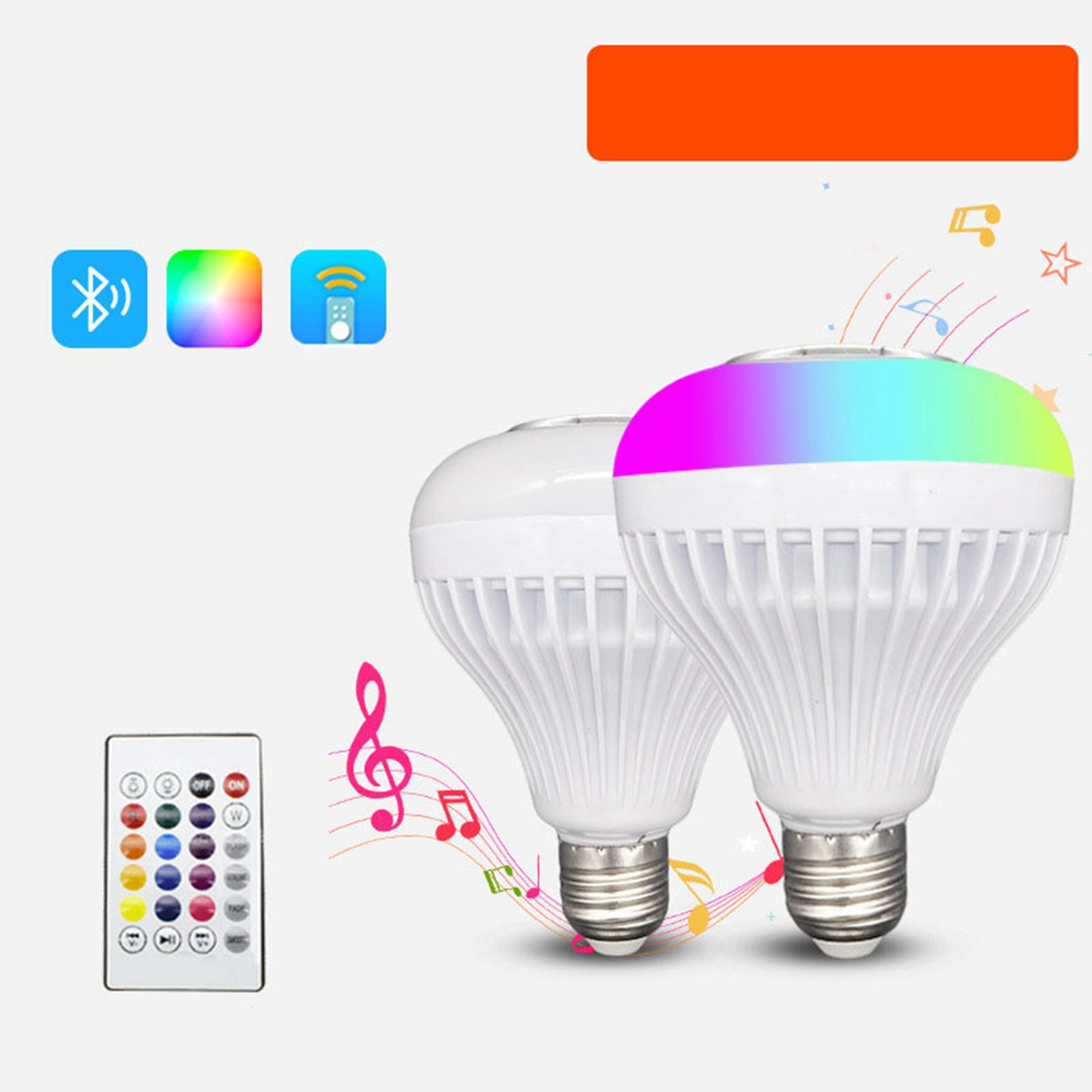 Bluetooth Music Bulb Plastic RGB Multi Color Adjustable Wireless Smart Light view 5