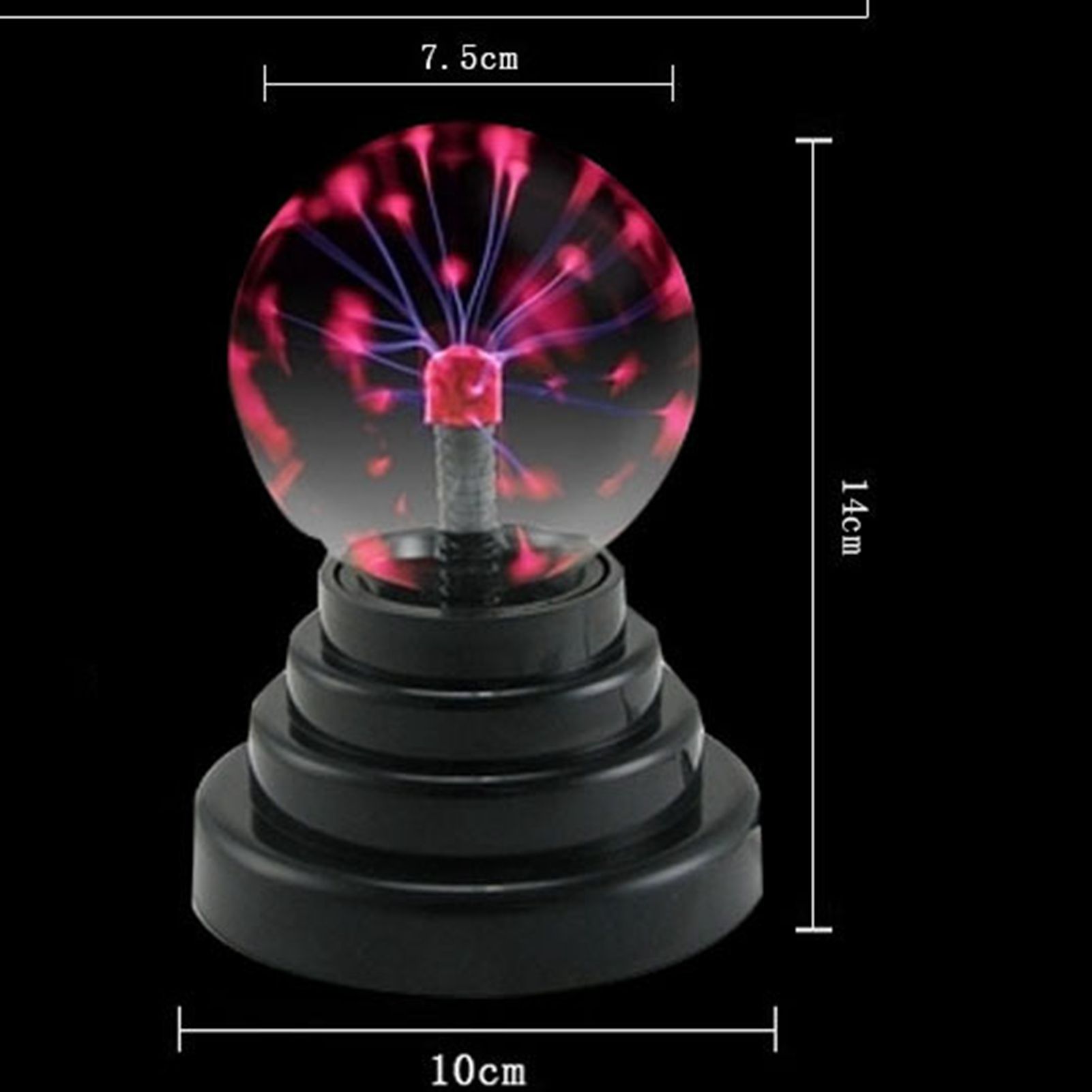 3 Inch Magic Plasma Ball Lamp Touch Sensitive Plasma Ball Light for Parties view 10