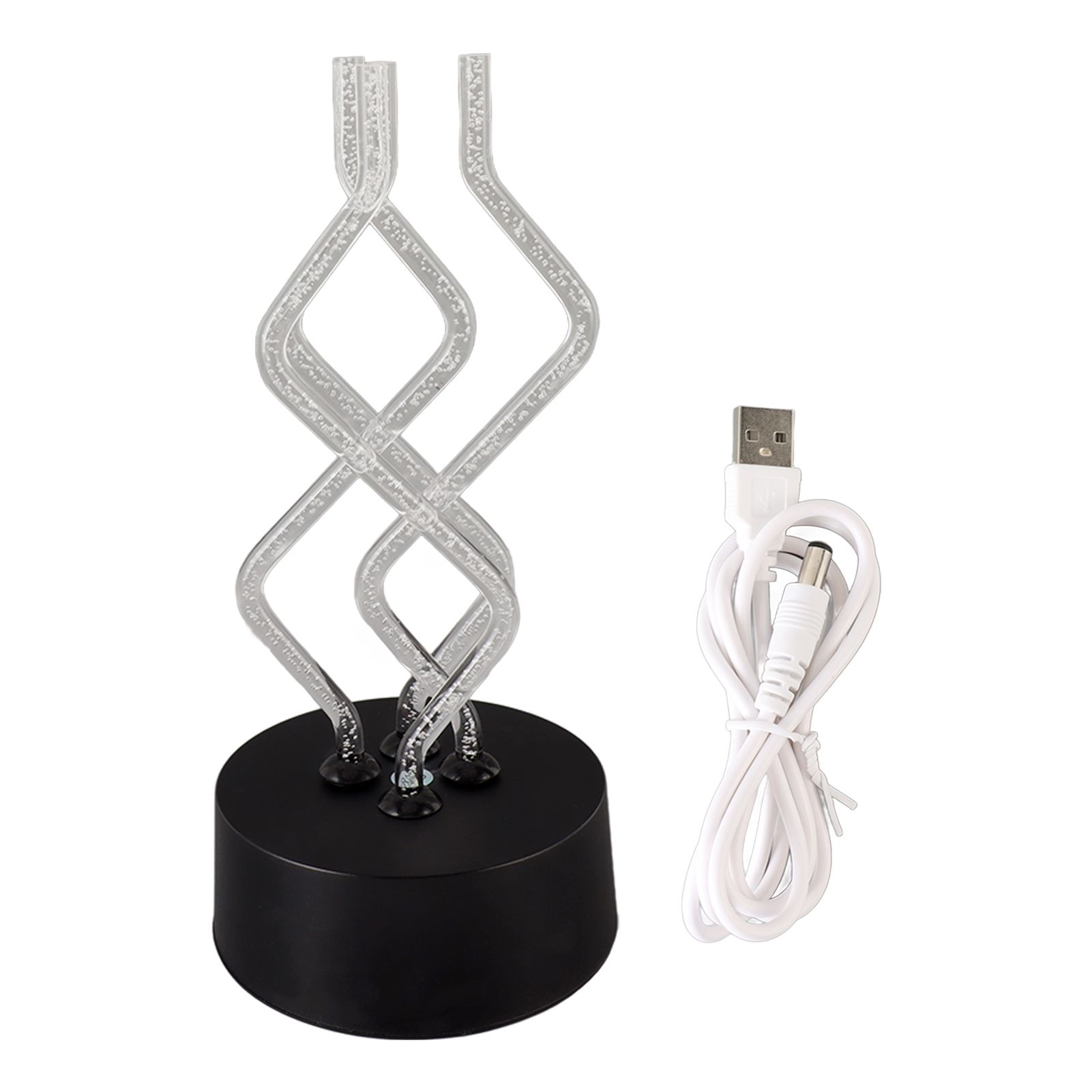Bubble Color Changing LED Table Lamp Dancing Rotary Stick Lamp USB Creative