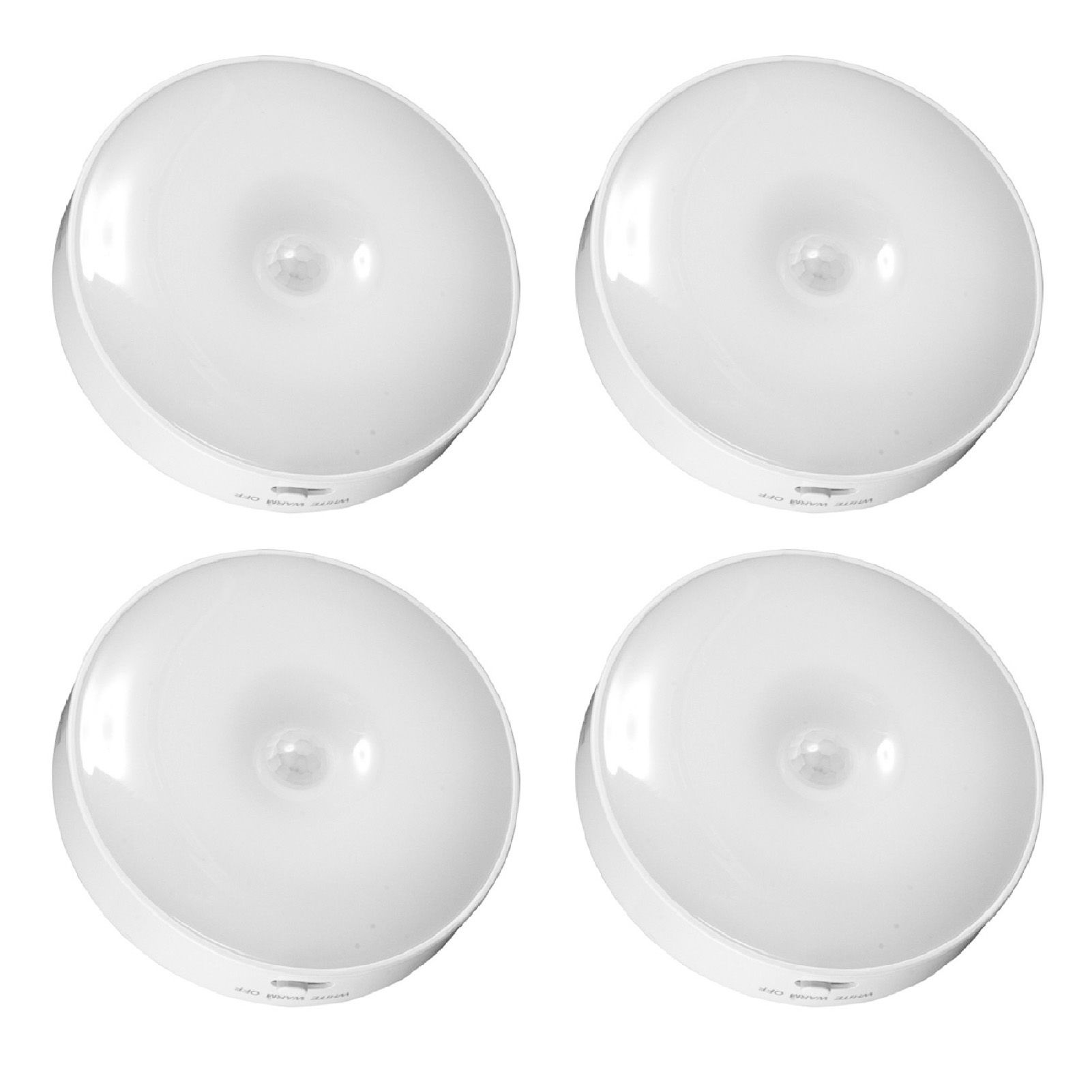 4Pcs Motion Sensor Night Light Rechargeable LED Lamp Auto On Off Warm White view 2