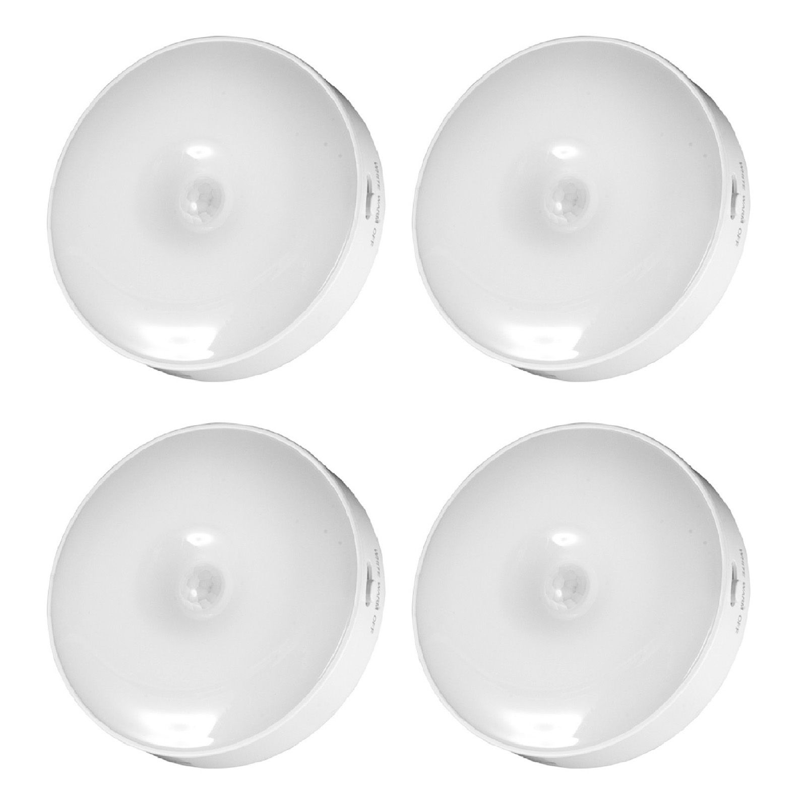 4Pcs Motion Sensor Night Light Rechargeable LED Lamp Auto On Off Warm White view 3