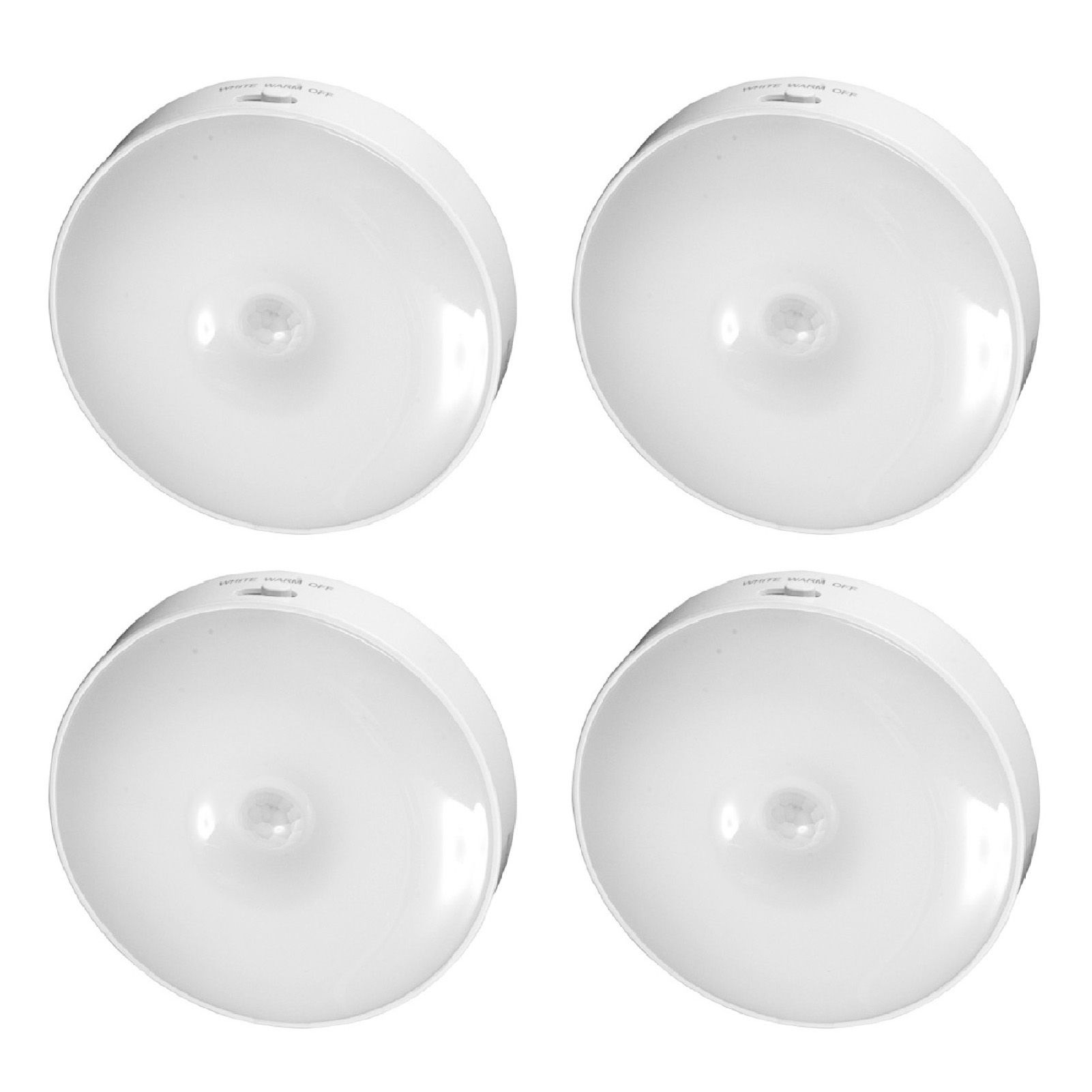 4Pcs Motion Sensor Night Light Rechargeable LED Lamp Auto On Off Warm White view 4