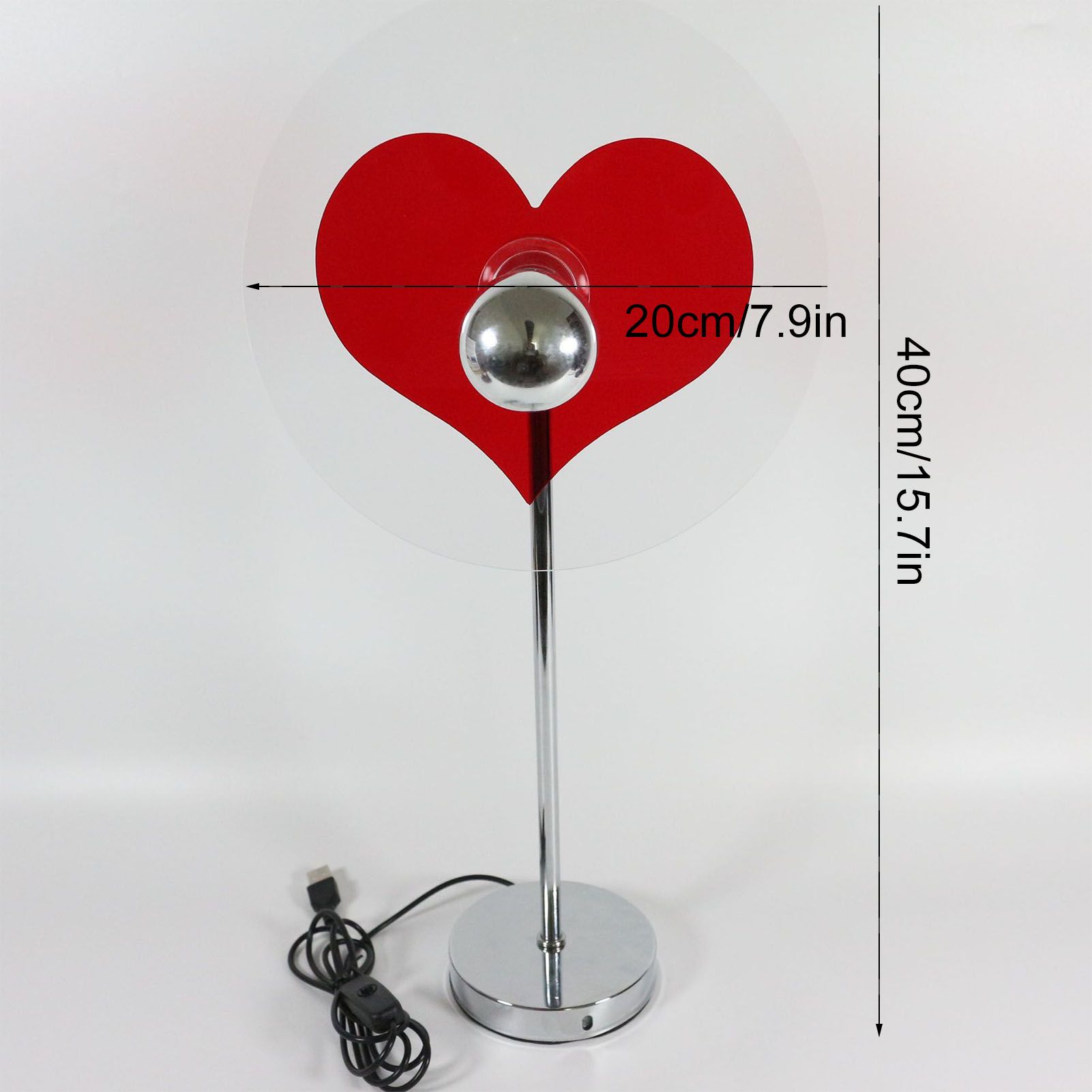 Heart Shaped Projection Table Lamp 4W Sweet Warm 360 Degree Rotatable view 7