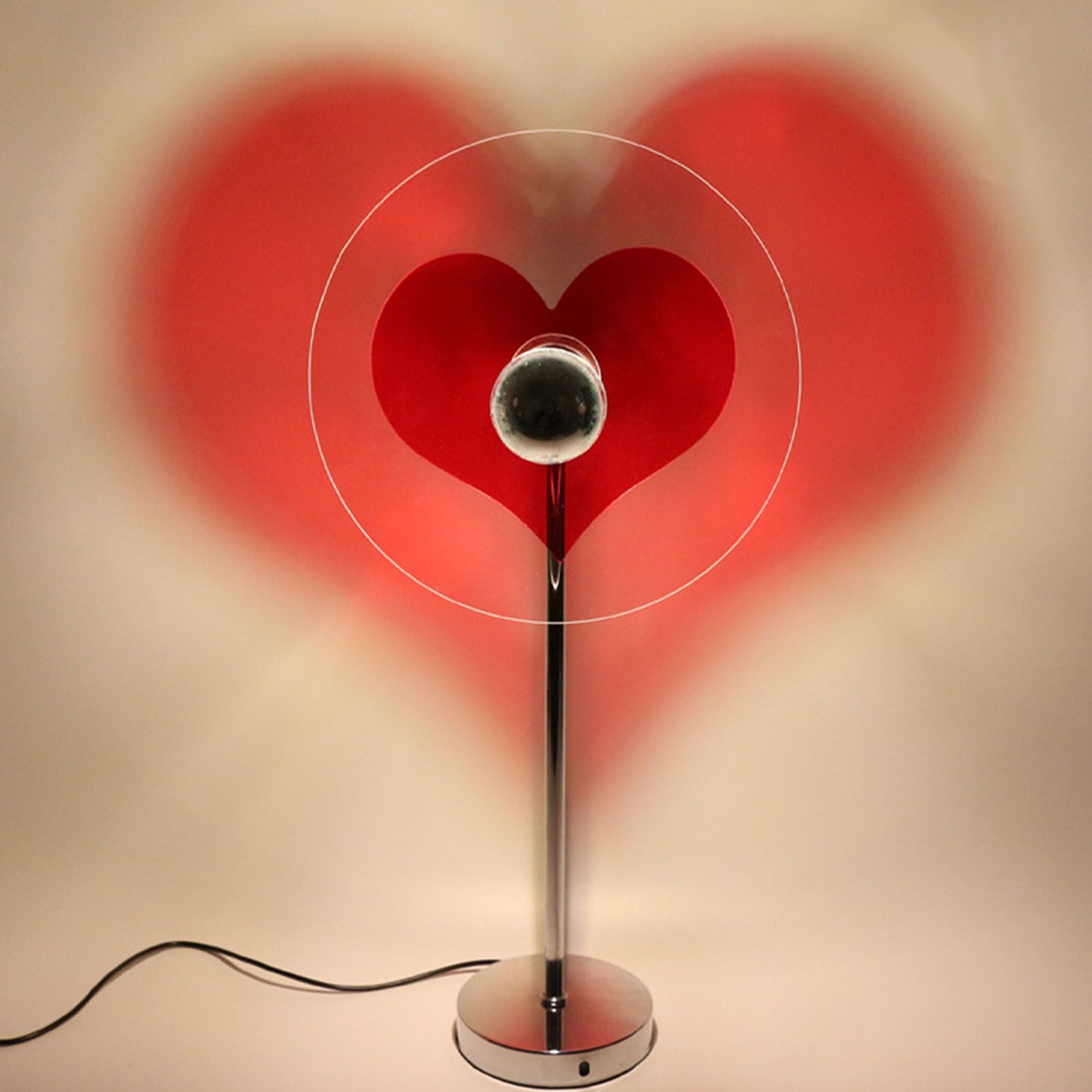 Heart Shaped Projection Table Lamp 4W Sweet Warm 360 Degree Rotatable view 8