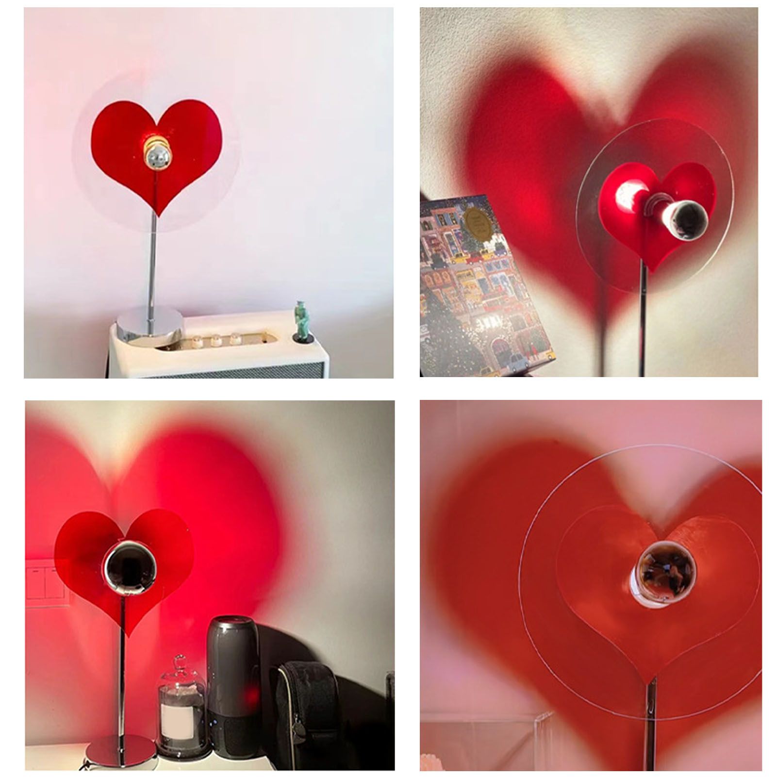 Heart Shaped Projection Table Lamp 4W Sweet Warm 360 Degree Rotatable view 9