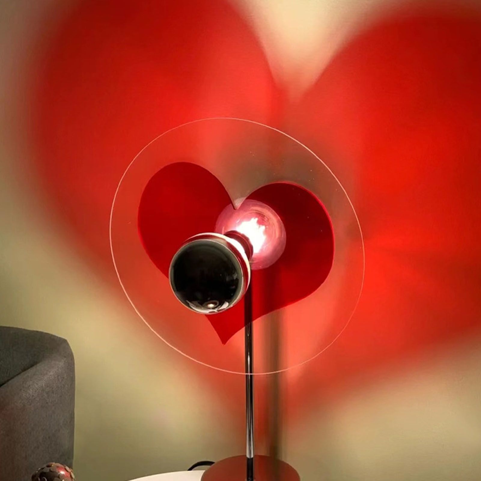 Heart Shaped Projection Table Lamp 4W Sweet Warm 360 Degree Rotatable view 10