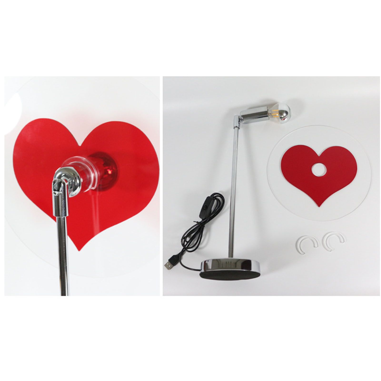 Heart Shaped Projection Table Lamp 4W Sweet Warm 360 Degree Rotatable view 12
