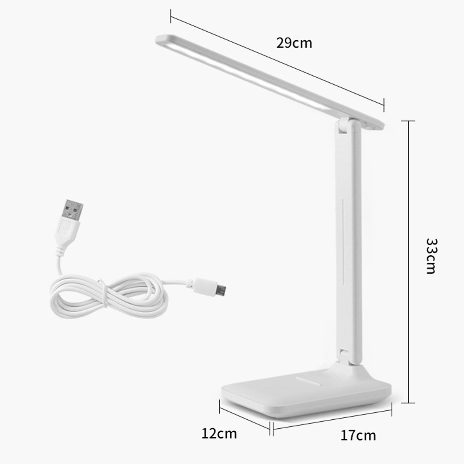 LED Reading Lamp Plastic Eye Protection USB Charging Desk Light for Bedroom view 10
