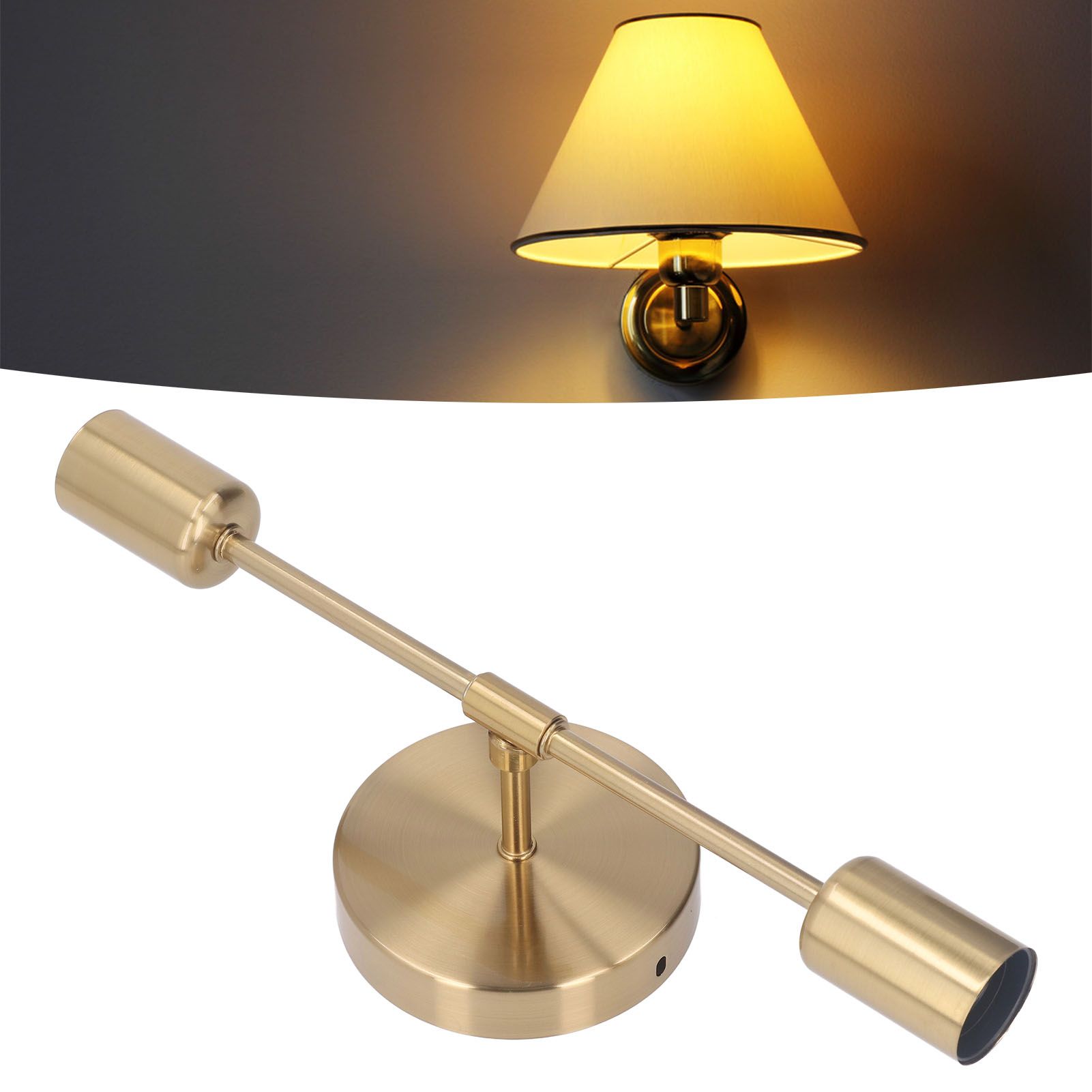 Double Wall Light Base E27 E26 Rust Proof Vintage Wall Lamp Bulb Holder for view 12