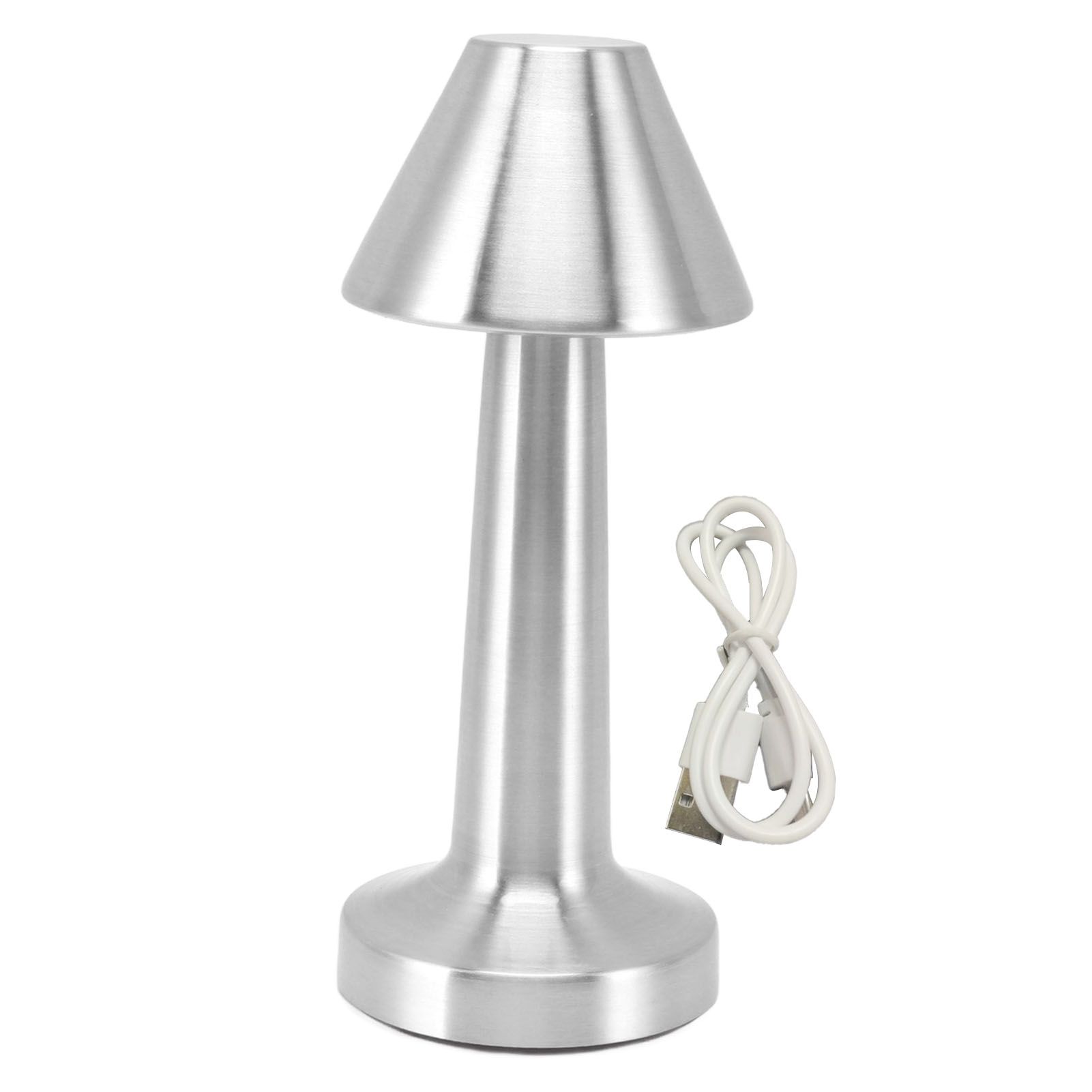 LED Table Lamp 3W 3 Colors Stepless Dimming USB Rechargeable Cordless LED