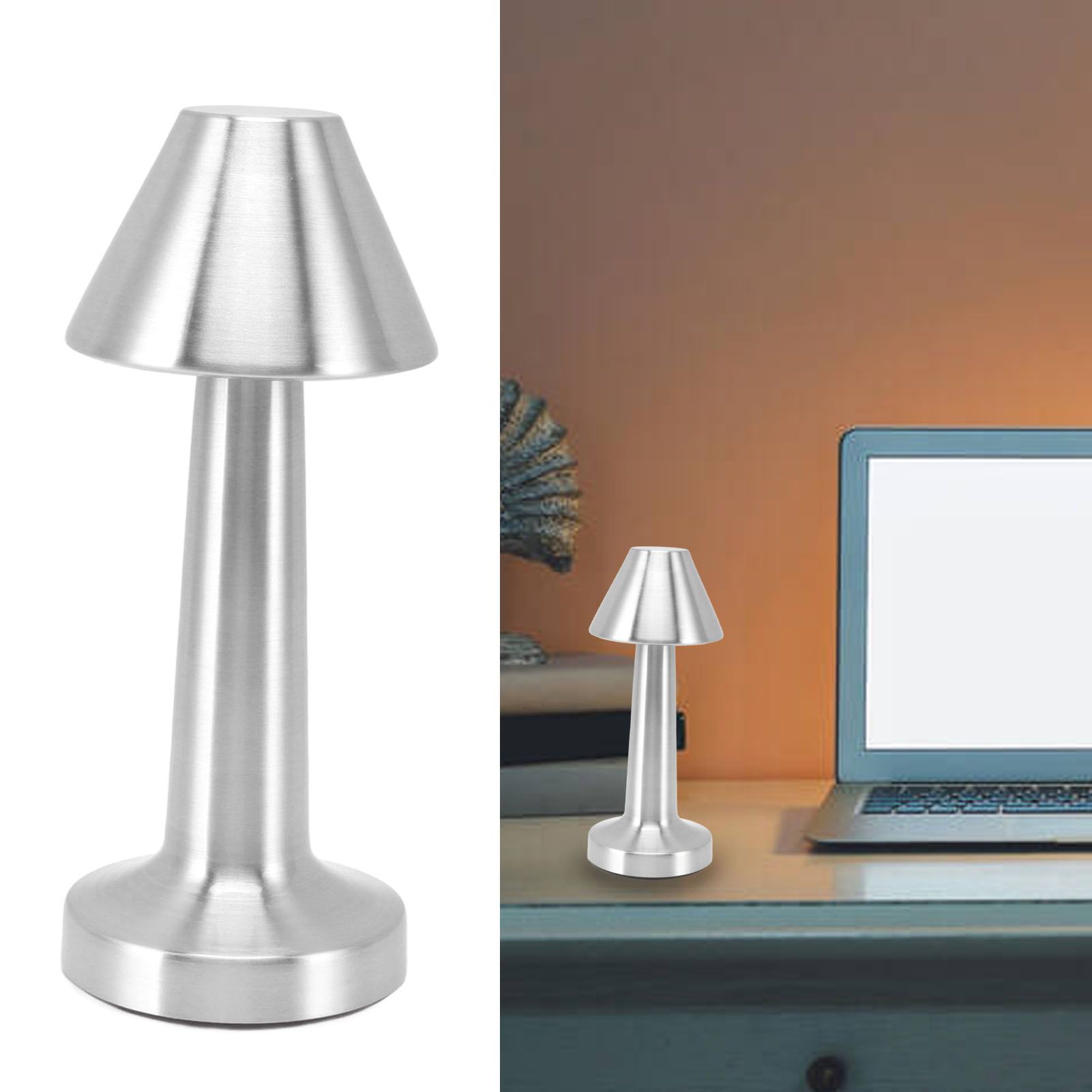 LED Table Lamp 3W 3 Colors Stepless Dimming USB Rechargeable Cordless LED view 11