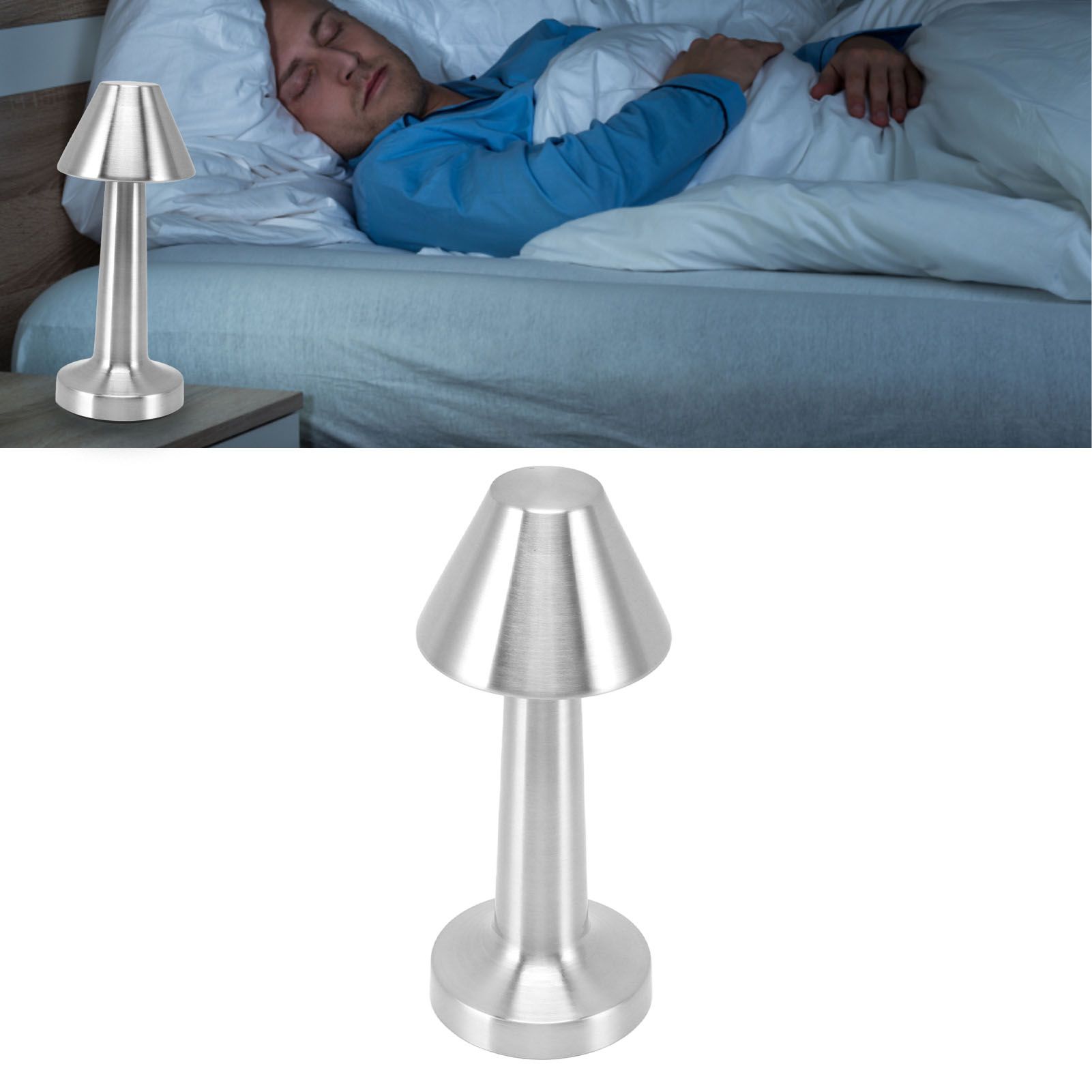 LED Table Lamp 3W 3 Colors Stepless Dimming USB Rechargeable Cordless LED view 12