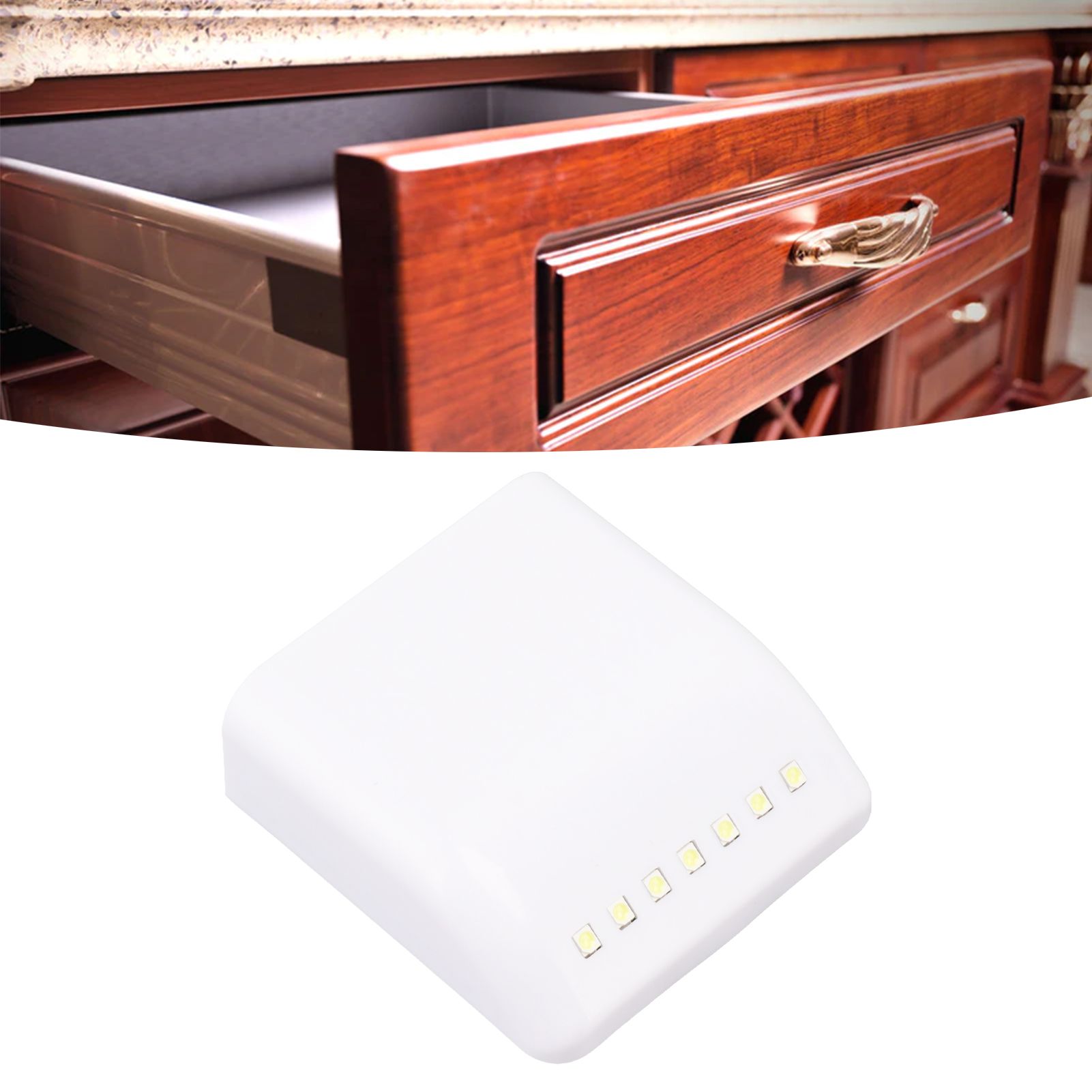 4 Set LED Closet Lights 7 LED Sensor Under Cabinet Lights with 2700K Warm view 12