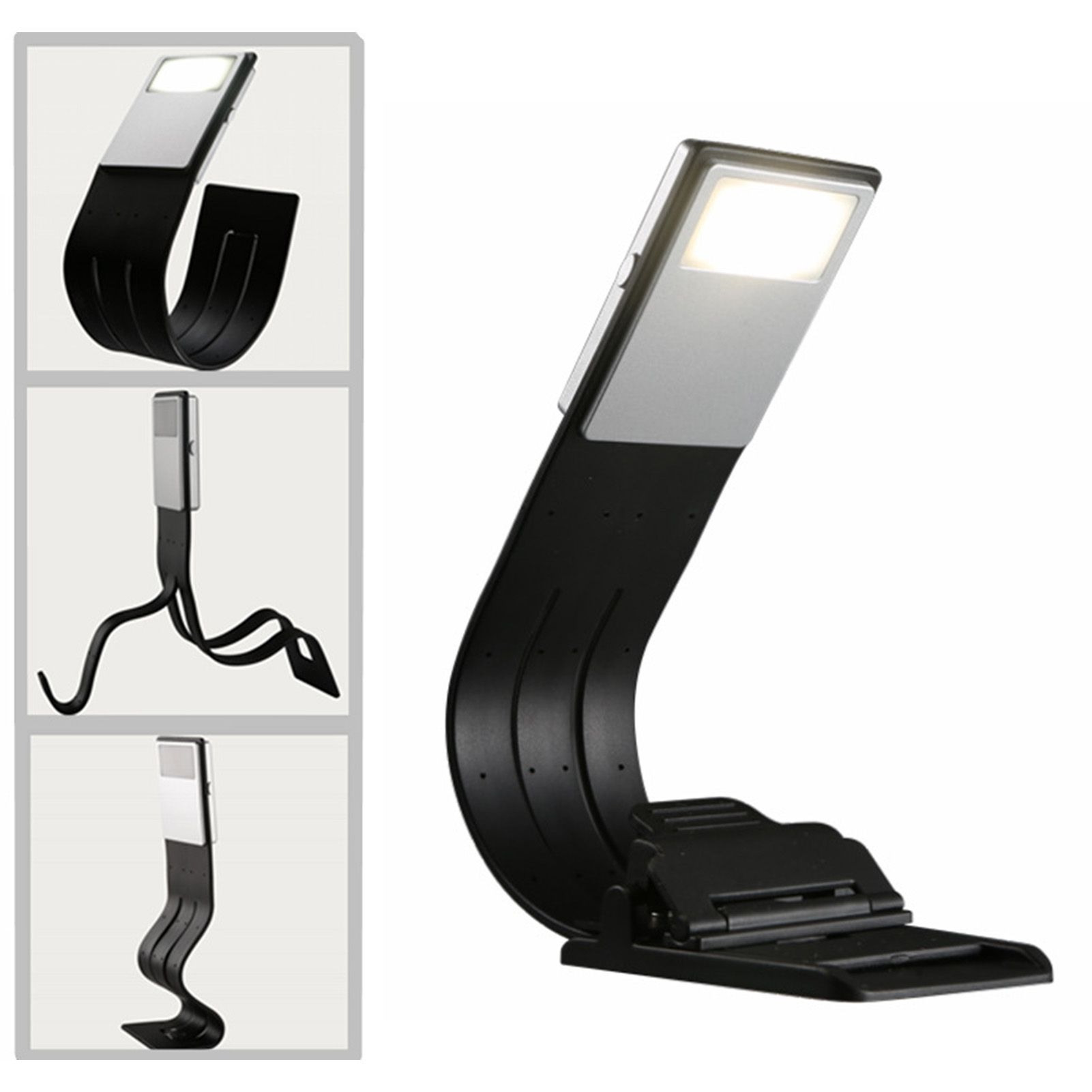 Clip Book Read Light 3 Color Temperature USB Cable Stepless Dimming Reading view 12