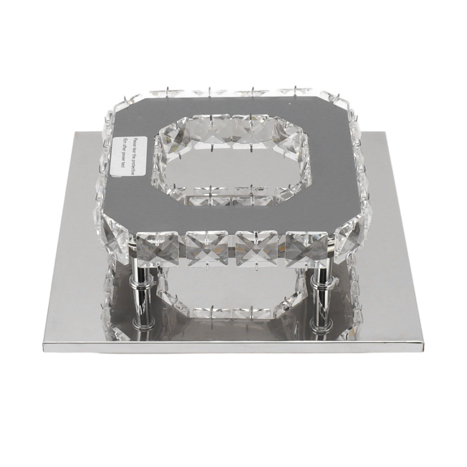 LED Ceiling Lamp 3 Light Color Modern Decorative Square Faux Crystal Mini view 2