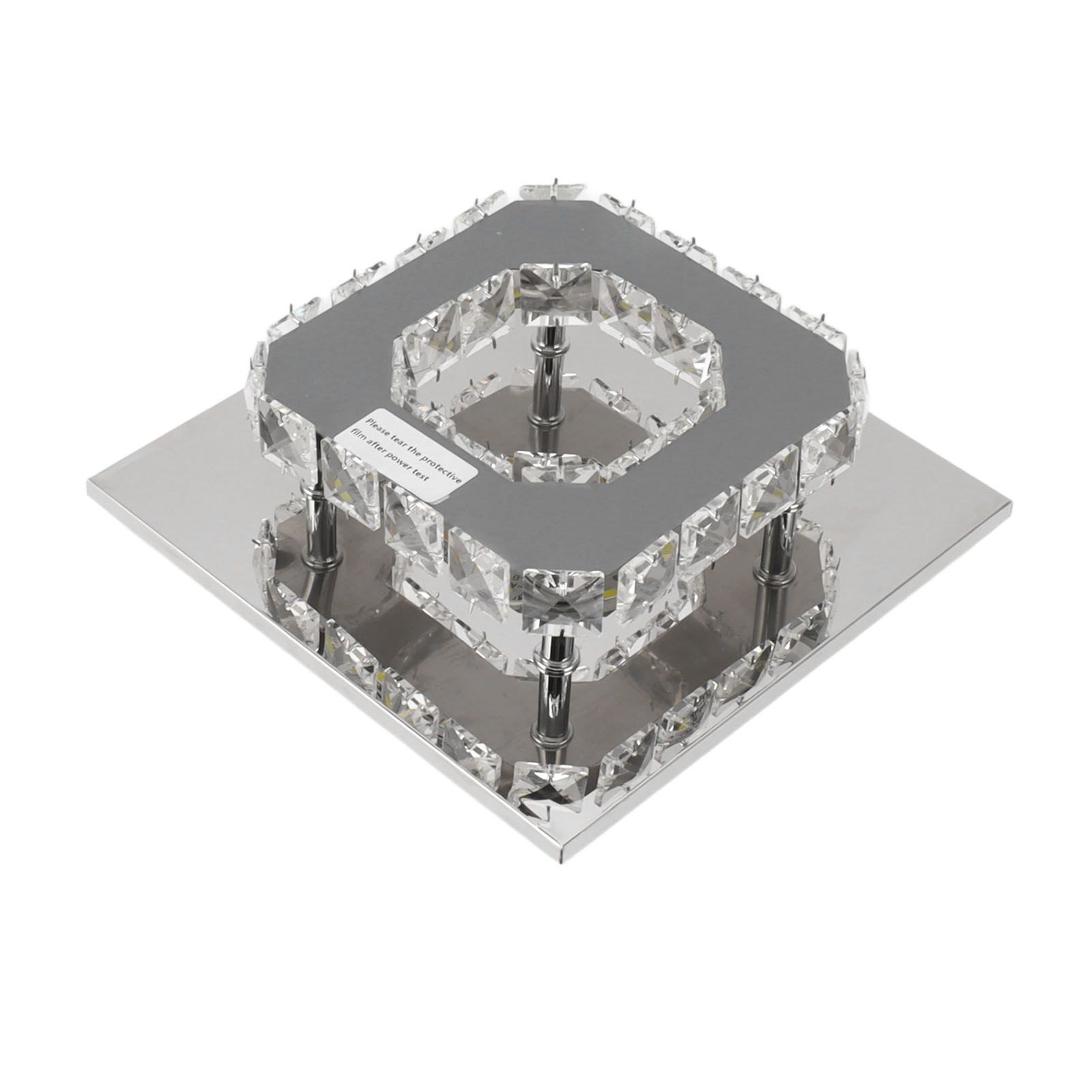 LED Ceiling Lamp 3 Light Color Modern Decorative Square Faux Crystal Mini view 3