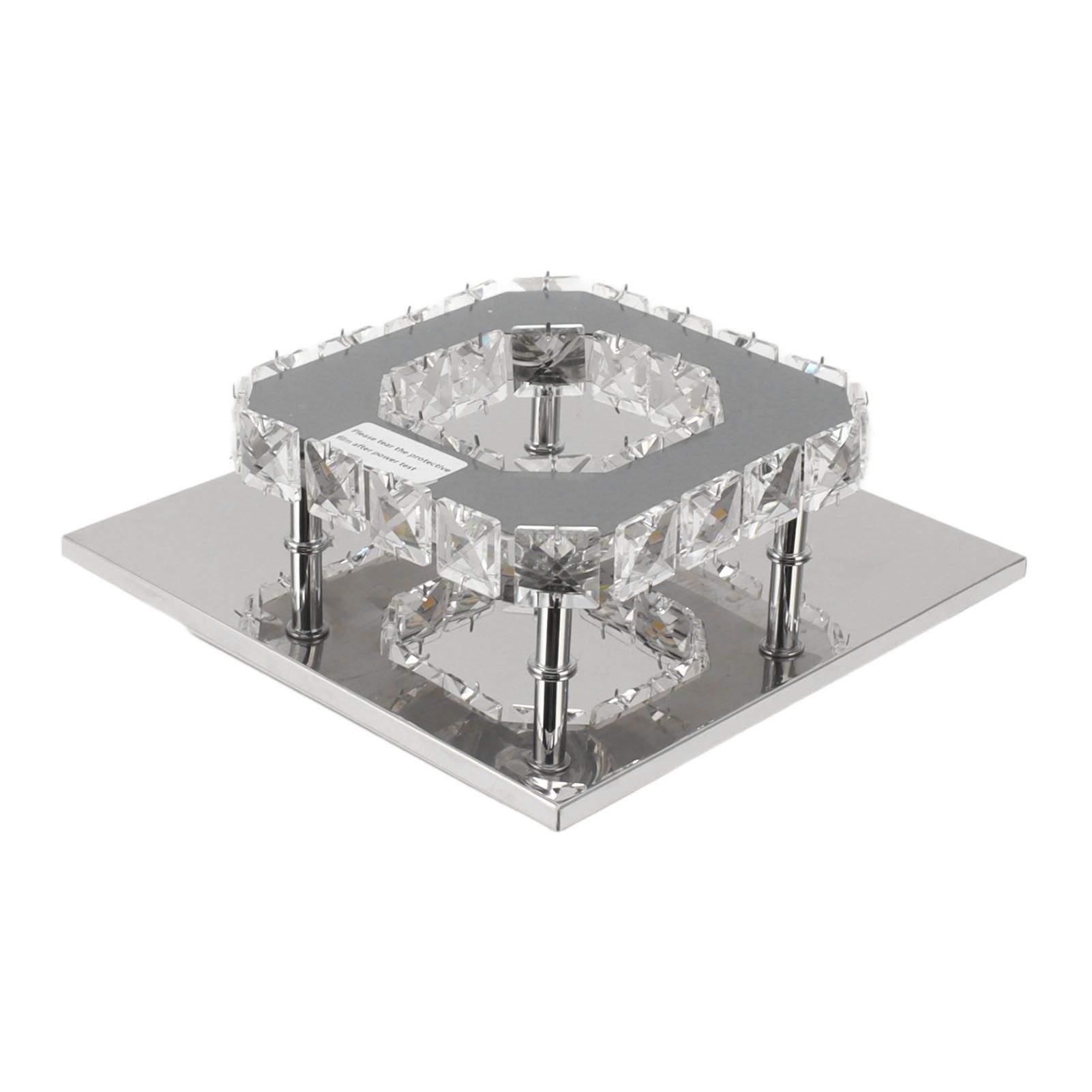 LED Ceiling Lamp 3 Light Color Modern Decorative Square Faux Crystal Mini view 4