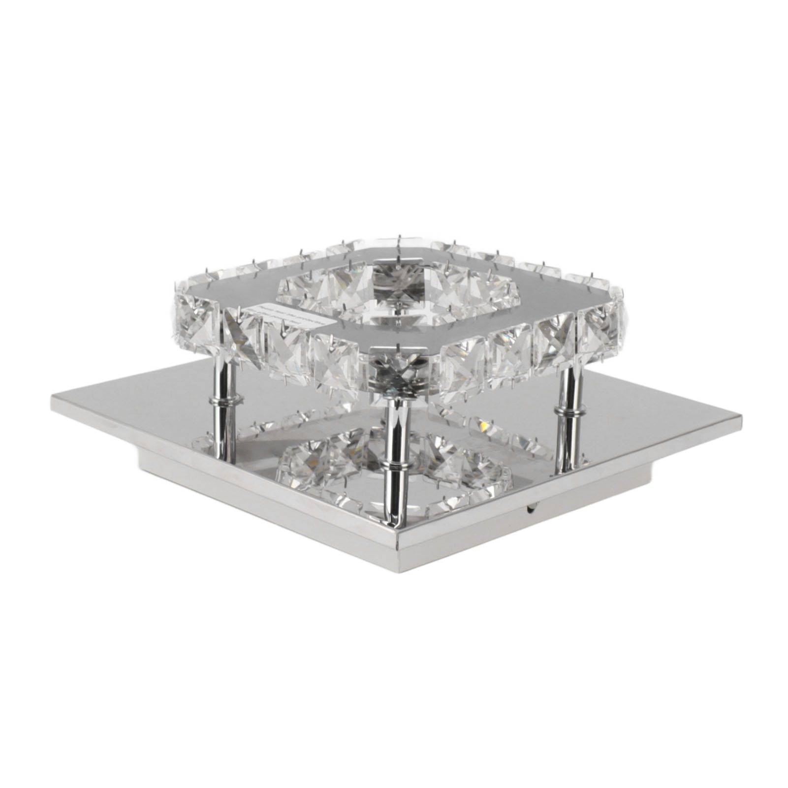 LED Ceiling Lamp 3 Light Color Modern Decorative Square Faux Crystal Mini view 5