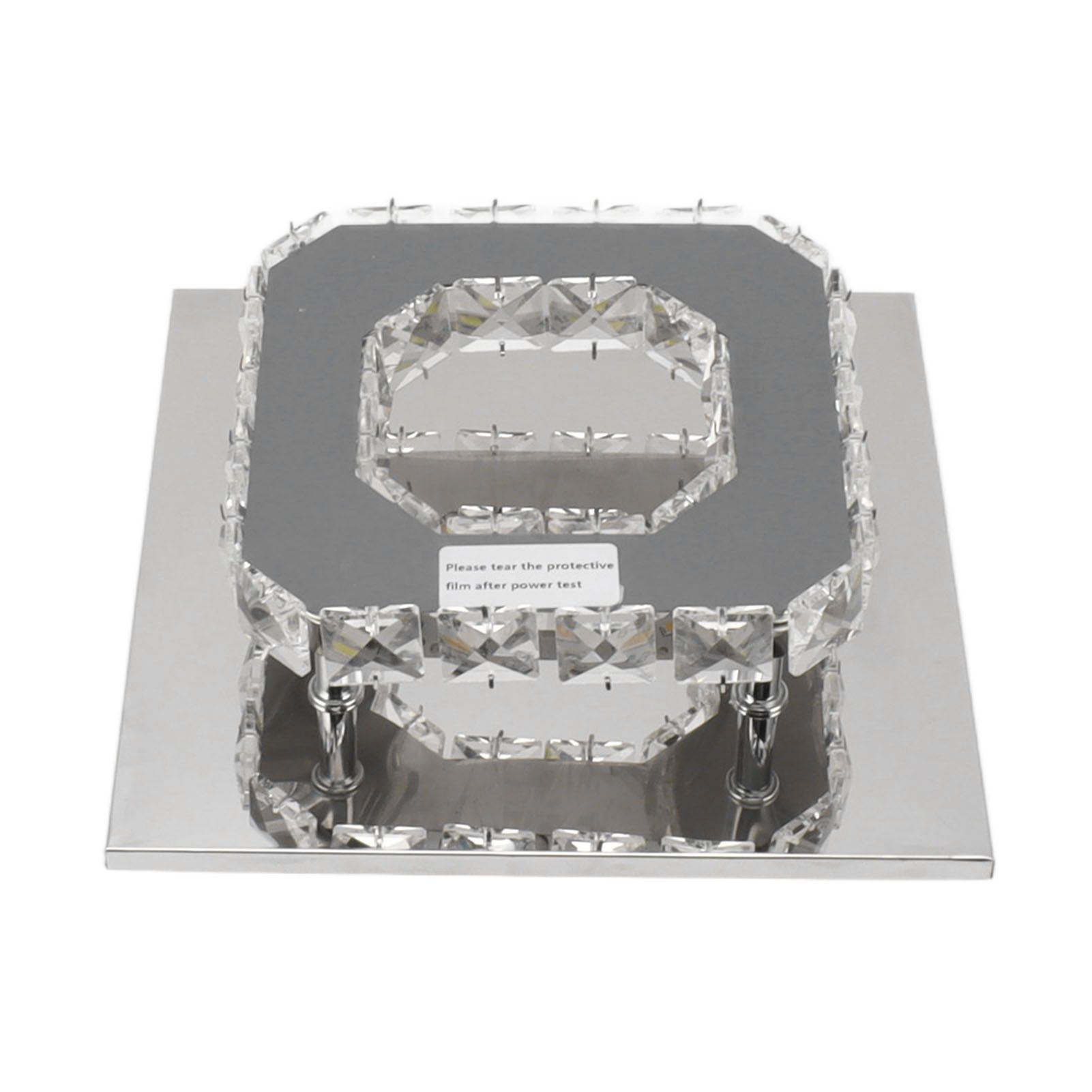 LED Ceiling Lamp 3 Light Color Modern Decorative Square Faux Crystal Mini view 6