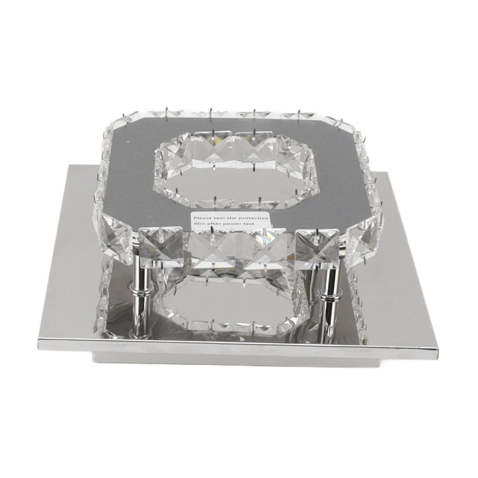 LED Ceiling Lamp 3 Light Color Modern Decorative Square Faux Crystal Mini view 7