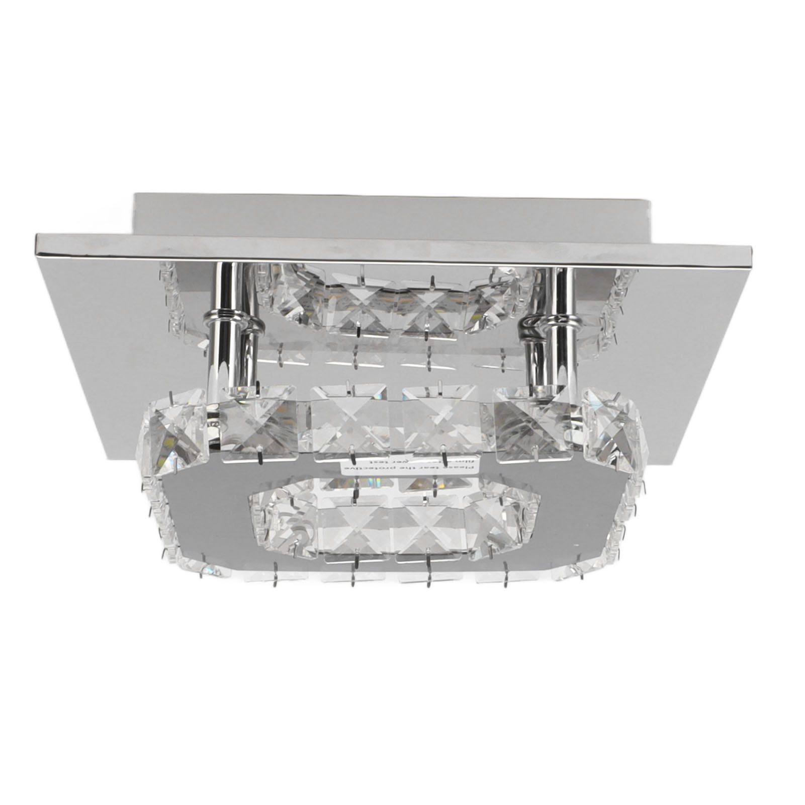 LED Ceiling Lamp 3 Light Color Modern Decorative Square Faux Crystal Mini view 8