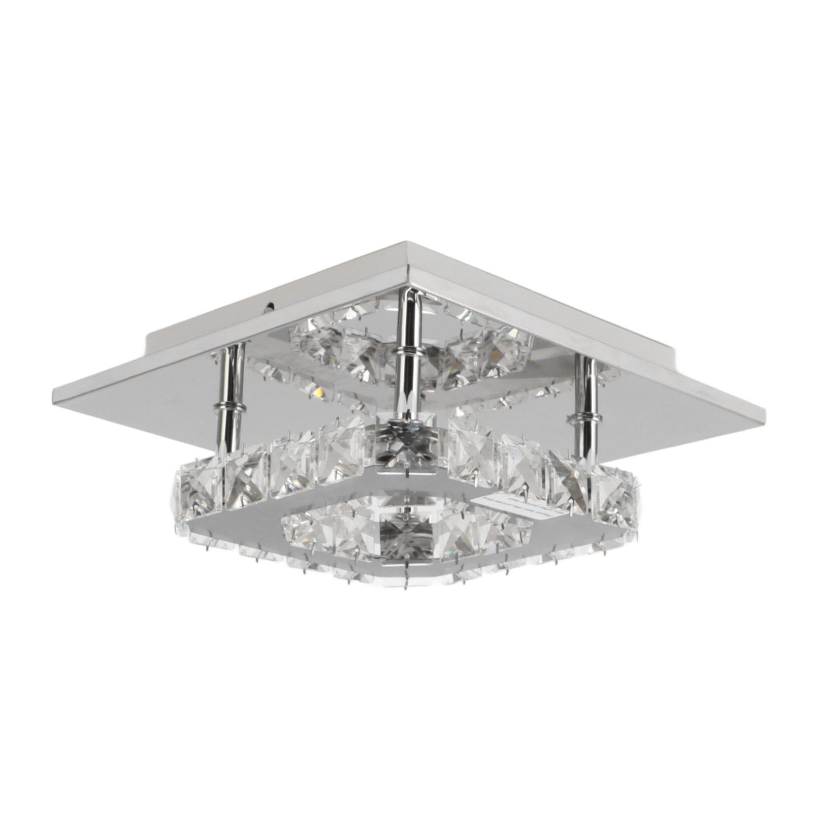 LED Ceiling Lamp 3 Light Color Modern Decorative Square Faux Crystal Mini view 10