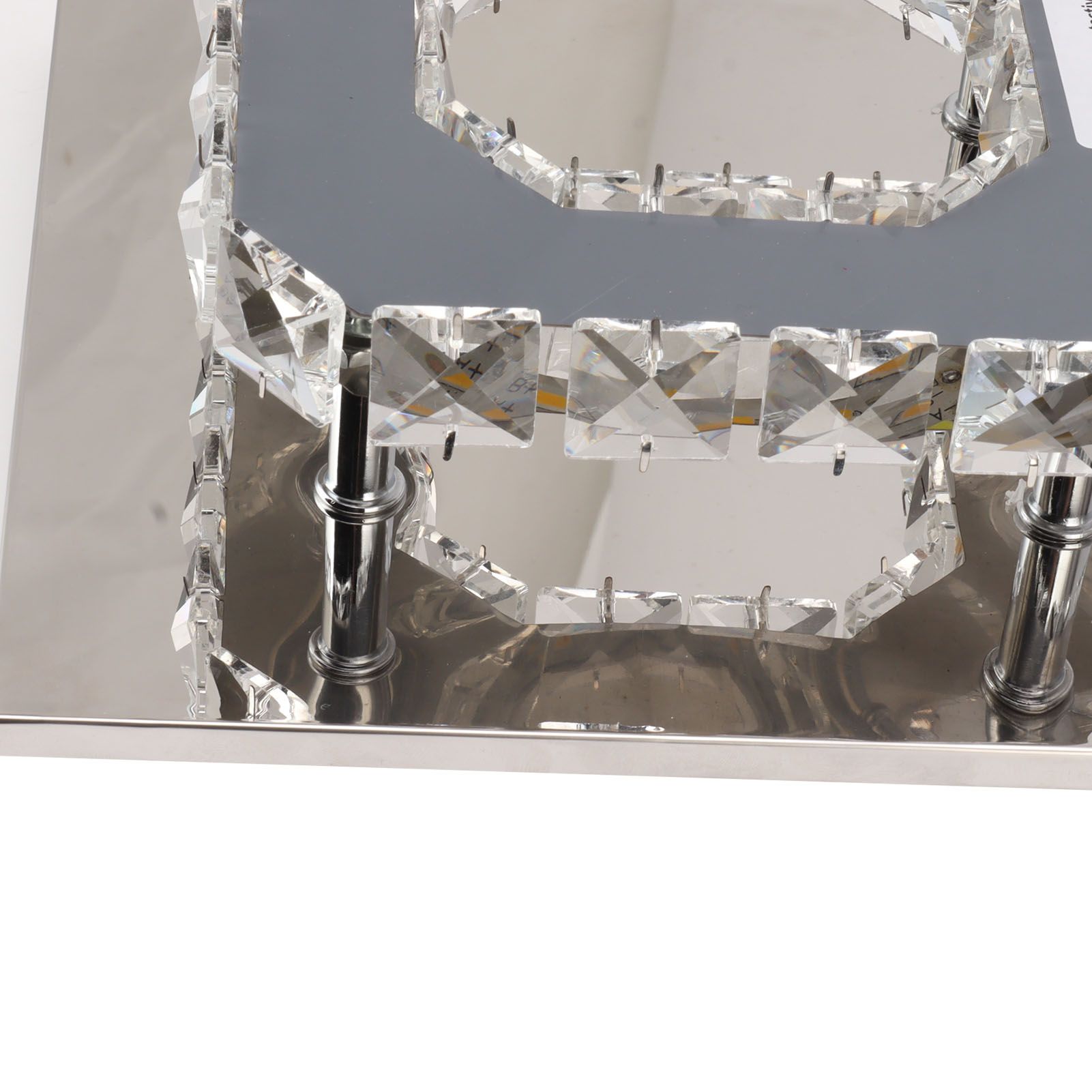 LED Ceiling Lamp 3 Light Color Modern Decorative Square Faux Crystal Mini view 13