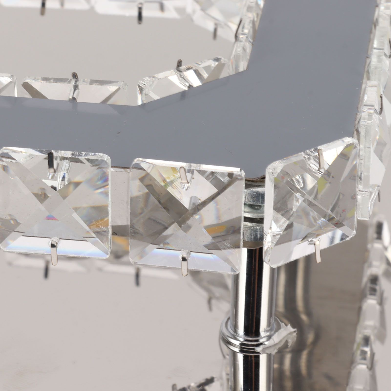 LED Ceiling Lamp 3 Light Color Modern Decorative Square Faux Crystal Mini view 15