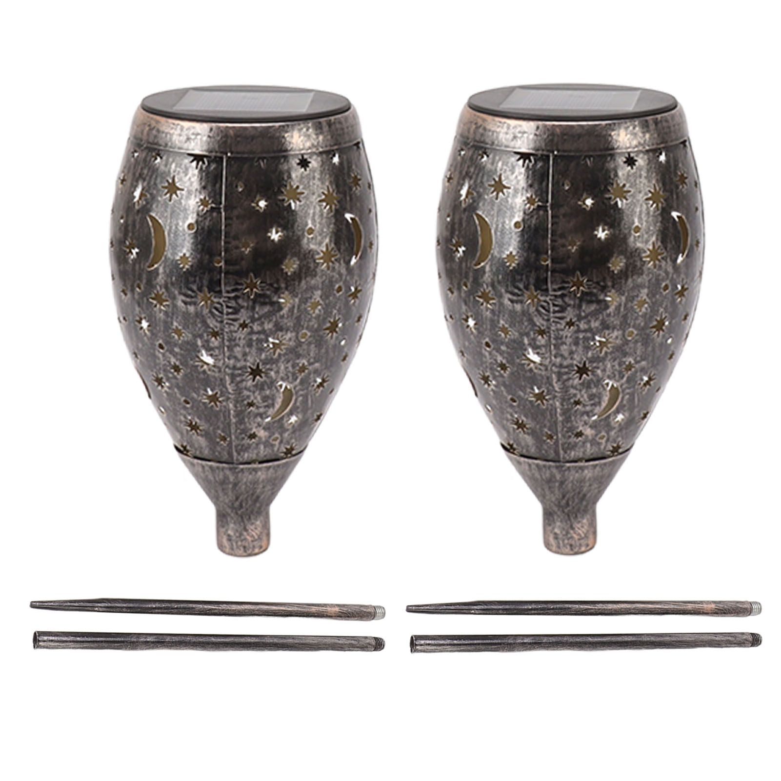 2PCS Solar Decorative Lantern 5730LED Pathway Light IP44 Waterproof Ground