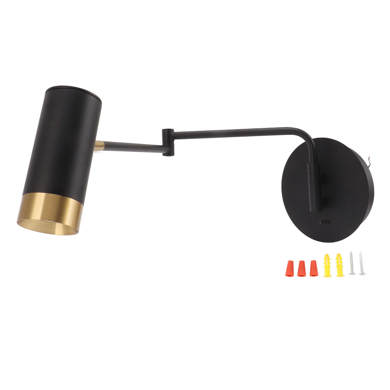 Swing Arm Wall Lamp Wall Mounted Bedside Lamps with Adjustable Swing Arms for