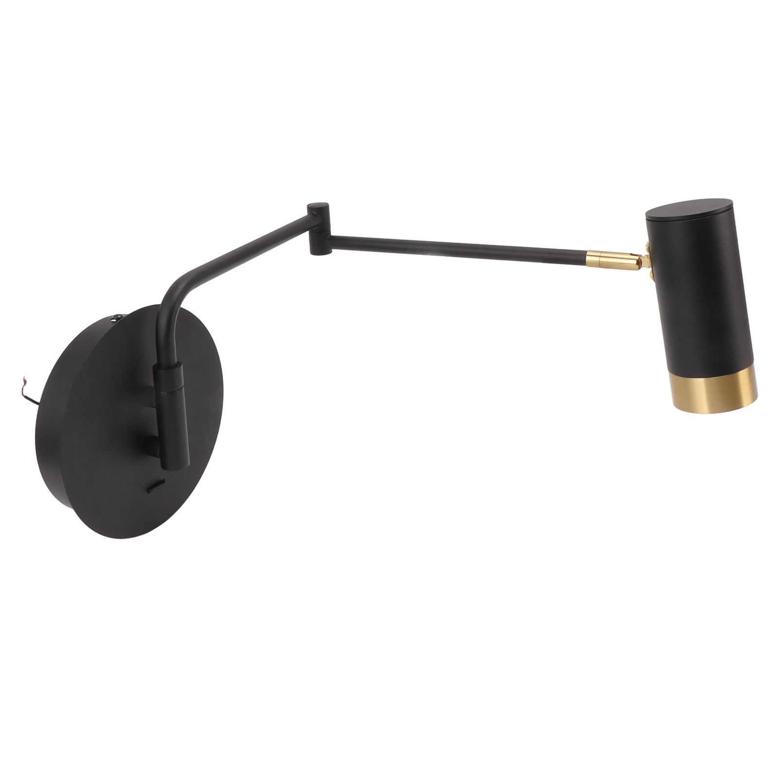 Swing Arm Wall Lamp Wall Mounted Bedside Lamps with Adjustable Swing Arms for view 5