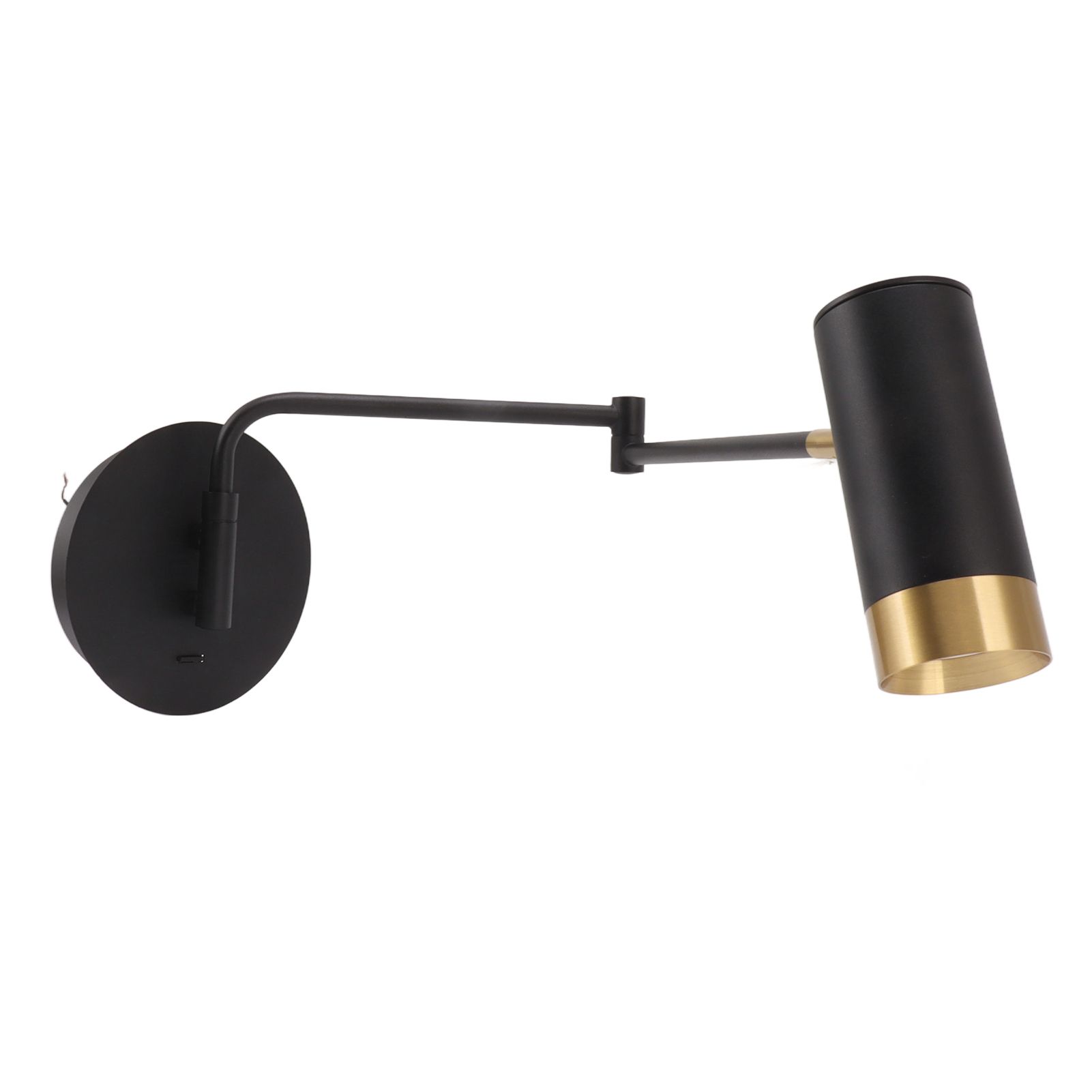 Swing Arm Wall Lamp Wall Mounted Bedside Lamps with Adjustable Swing Arms for view 7