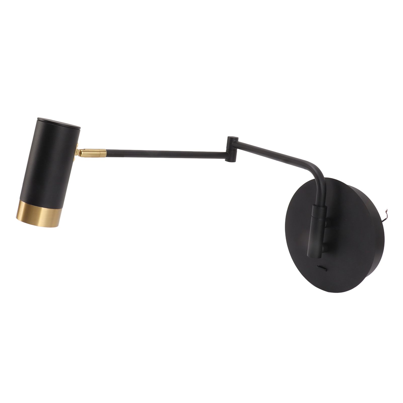Swing Arm Wall Lamp Wall Mounted Bedside Lamps with Adjustable Swing Arms for view 9