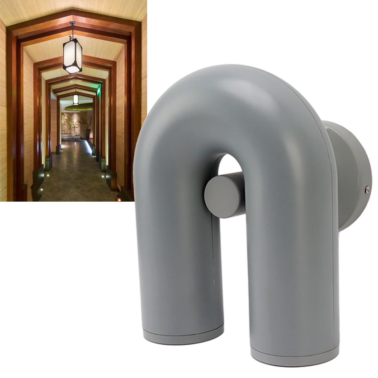 U Shape Wall Lamp Iron ABS Nordic Modern Warm Light Decorative Wall Mounted U view 12