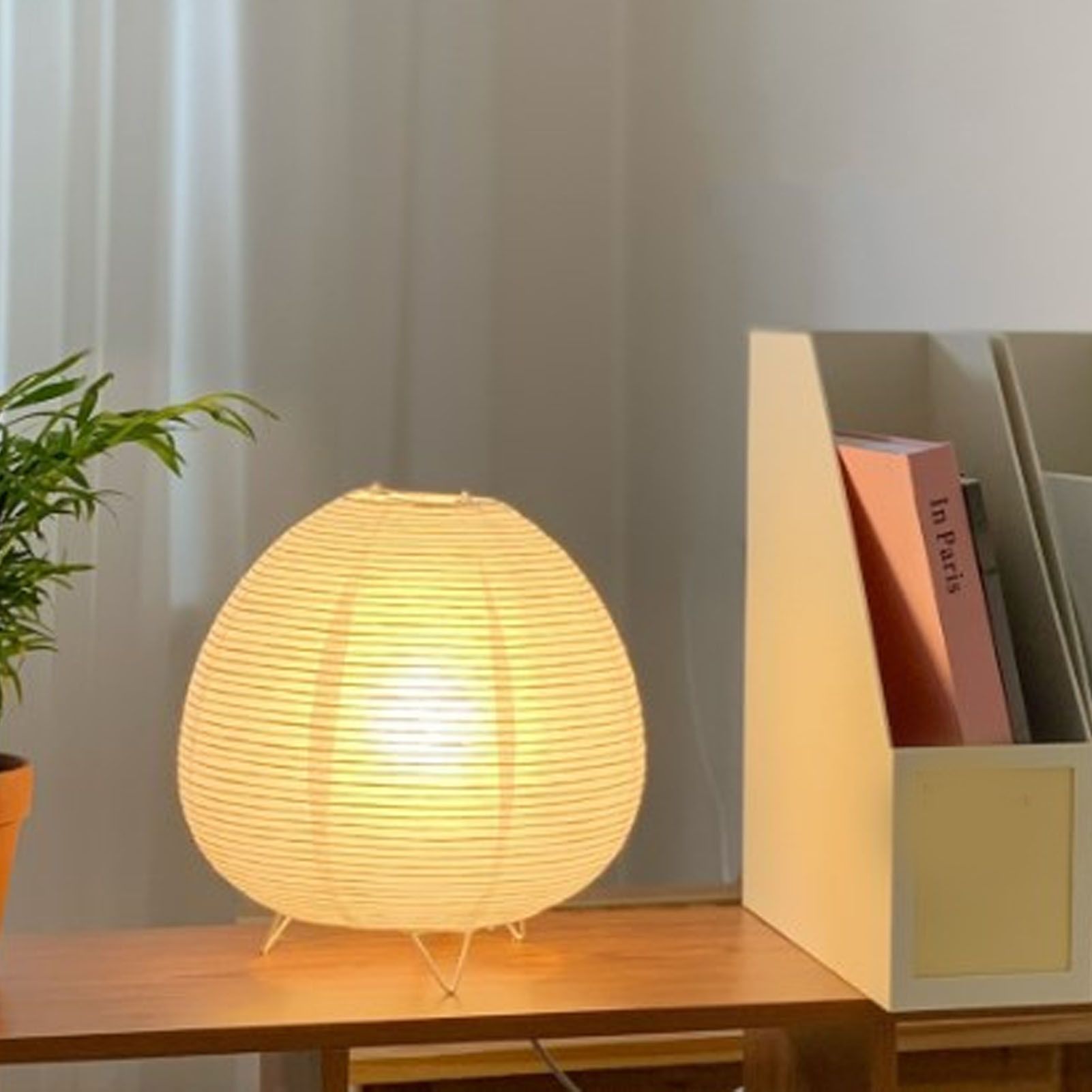 Rice Paper Lantern Lamp Soft Warm Light Home Decoration Modern Standing view 10