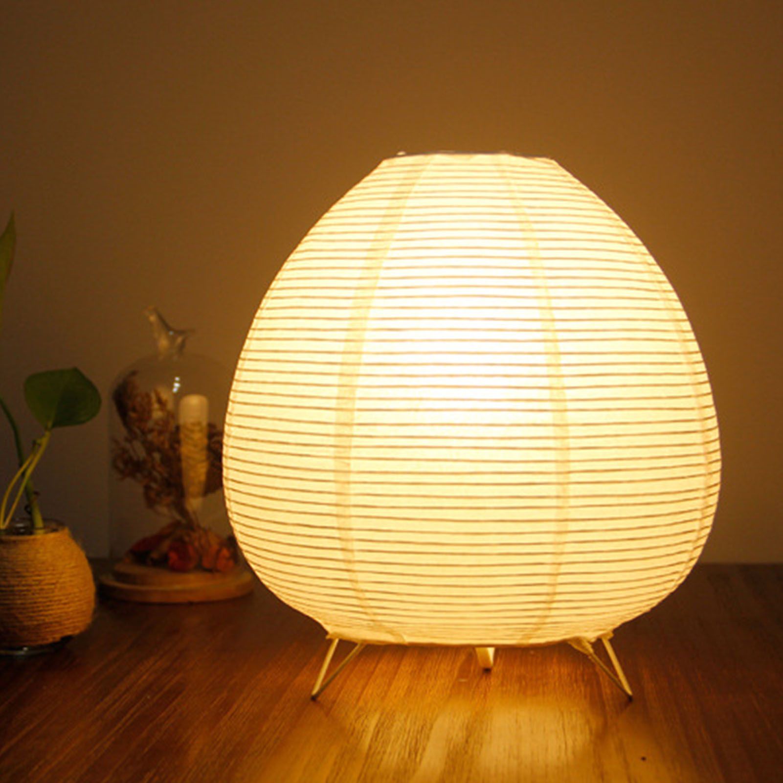 Rice Paper Lantern Lamp Soft Warm Light Home Decoration Modern Standing view 12