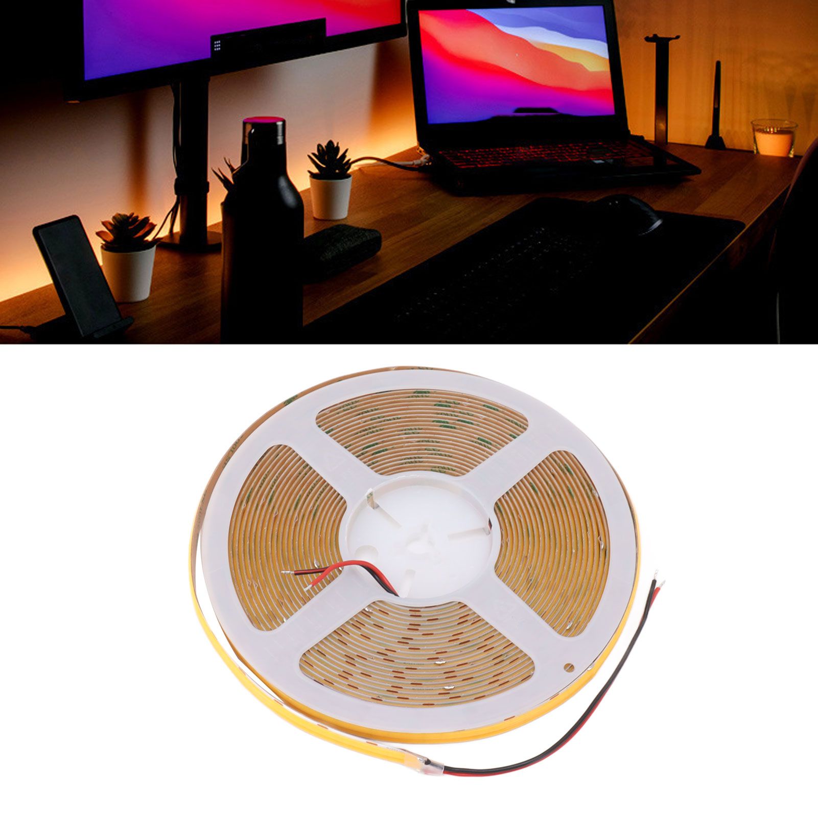 COB LED Strip Light High Brightness Adhesive Flexible Double Row DIY Lamp view 11