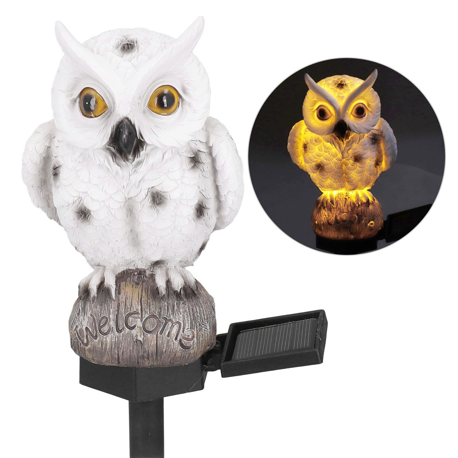 Solar Pathway Lights Outdoor Solar Garden Lights Owl Design Solar Powered view 11