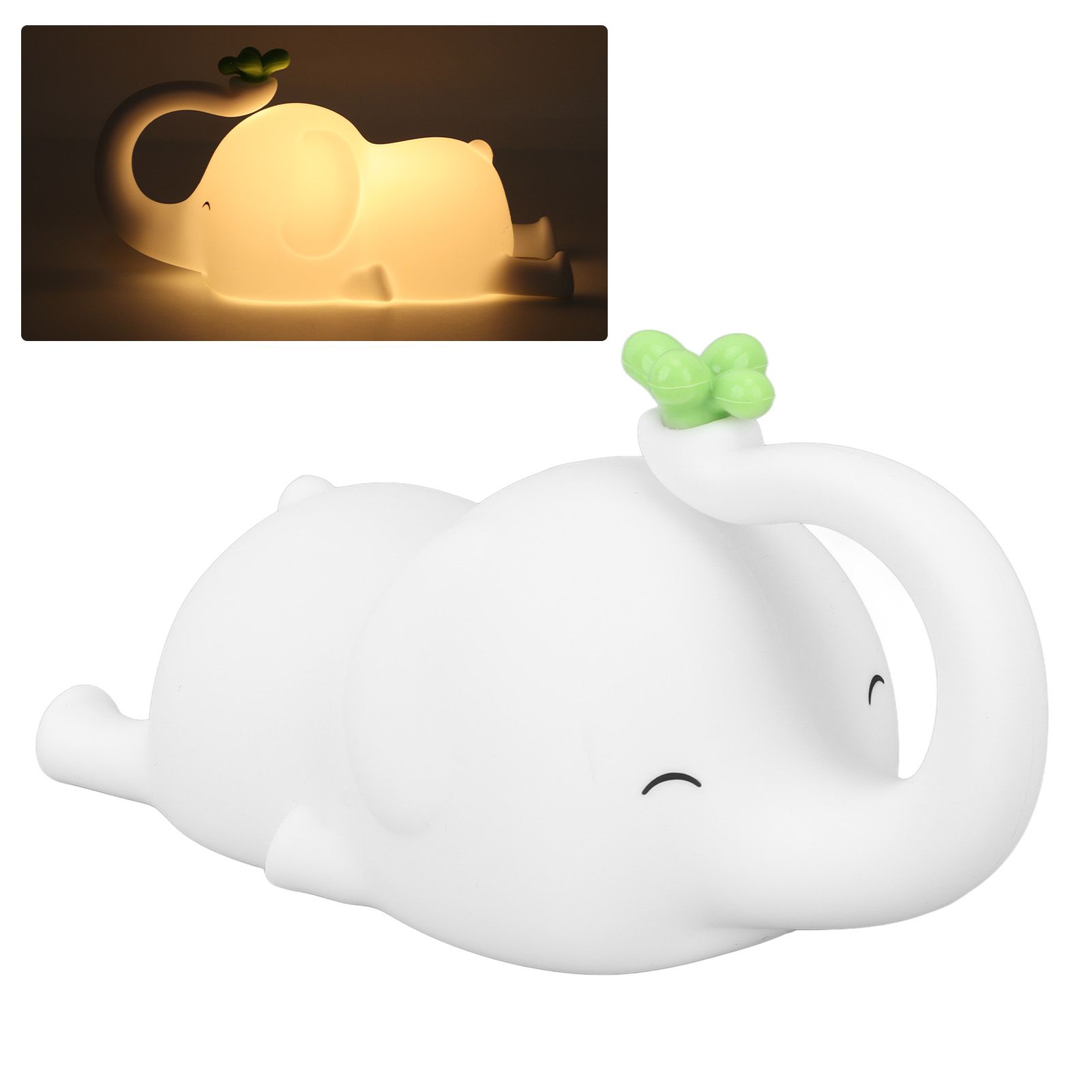 Night Light Silicon Elephant Nursery Night Lights 3 Brightness USB Timing view 10