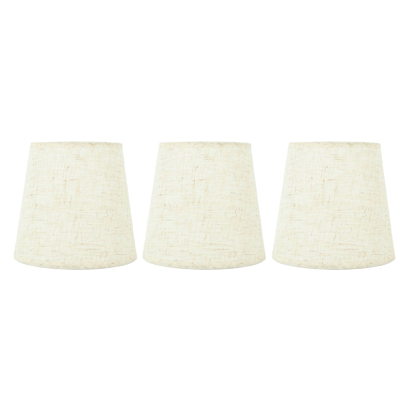 3Pcs Lampshades Hand Crafted Natural Linen Stylish Dustproof Barrel Chandelier view 2