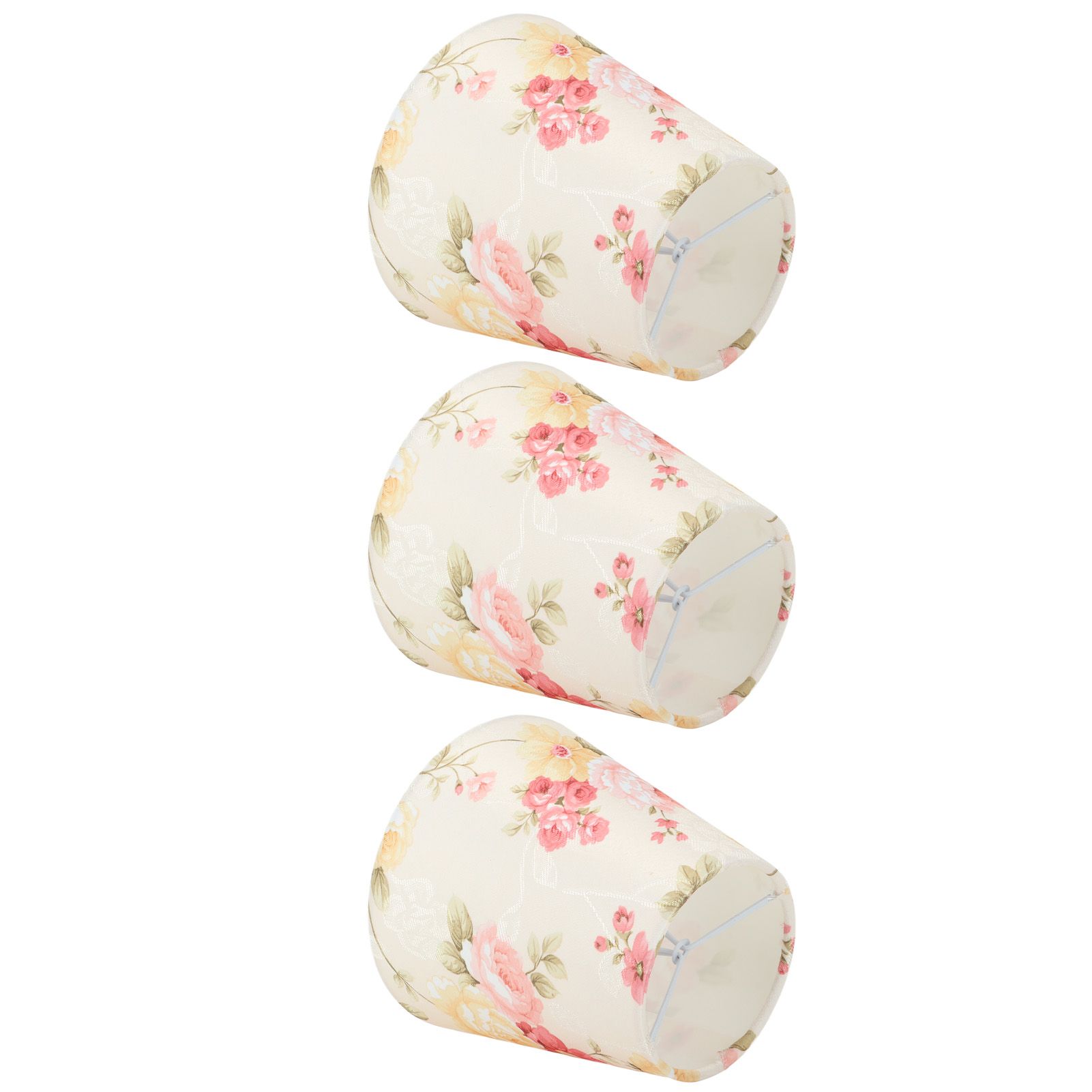 Cloth Lamp Shade Flower Pattern Clip On Bulb Lampshade for Table Lamp view 2