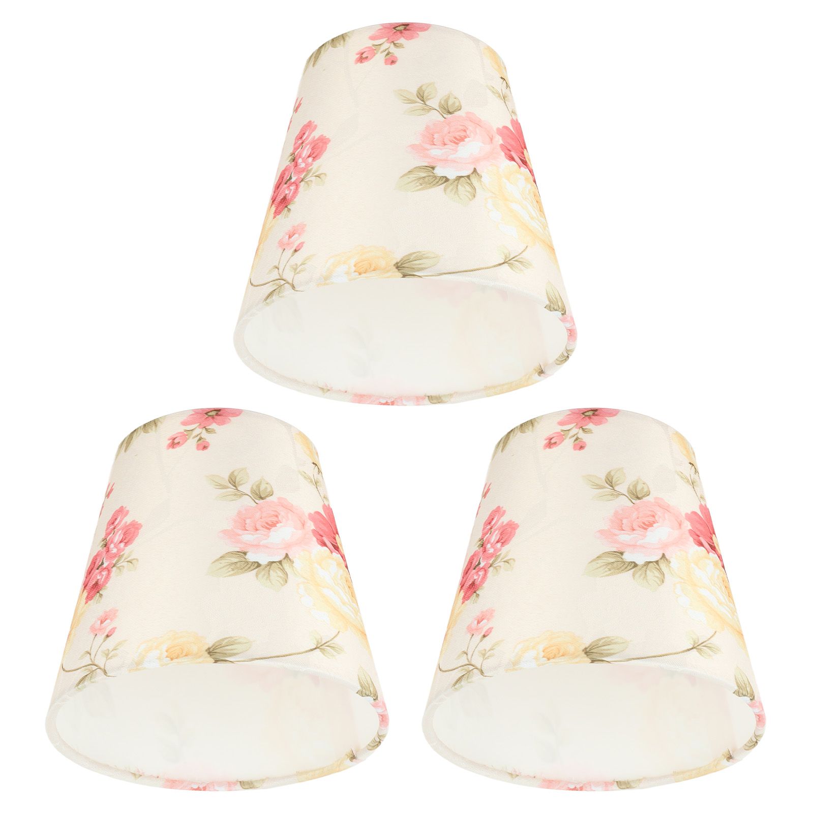 Cloth Lamp Shade Flower Pattern Clip On Bulb Lampshade for Table Lamp view 5