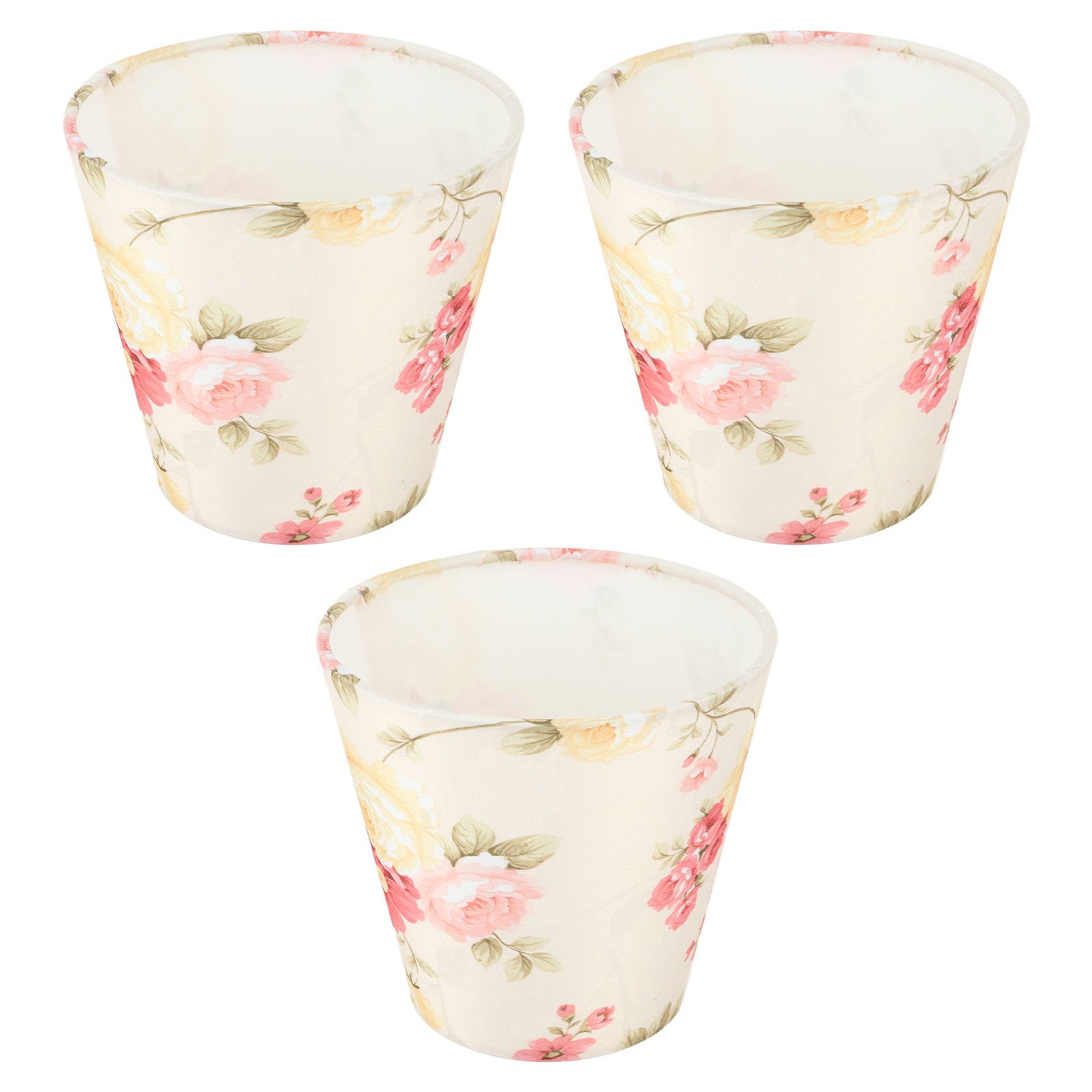 Cloth Lamp Shade Flower Pattern Clip On Bulb Lampshade for Table Lamp view 6